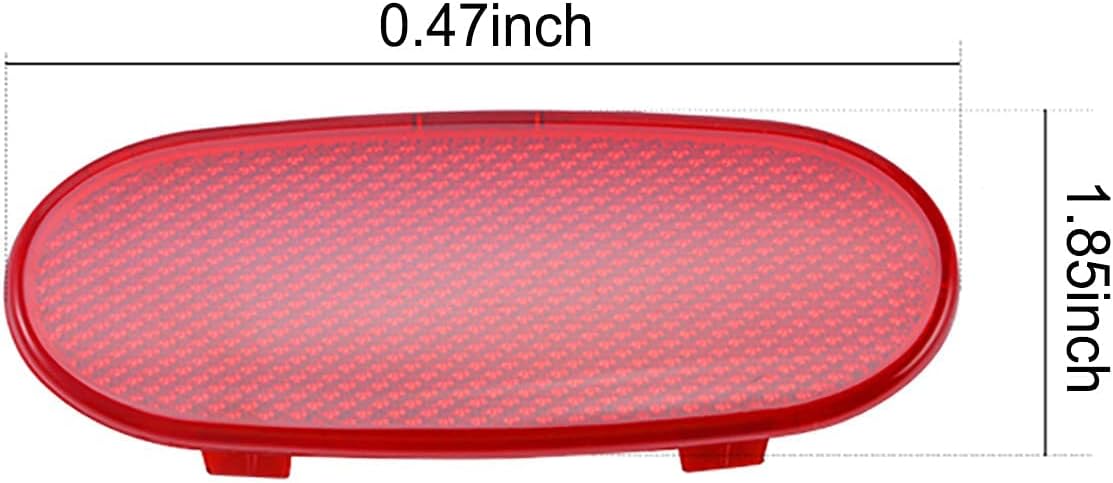 Car Front Interior Door Panels Reflector Red Inner Door Panel Reflector Plate for 2002-2008 Dodge Ram 1500/2003-2009 Dodge Ram 2500 3500/2004-2009 Dodge Durango (for front doors only)-2PCS