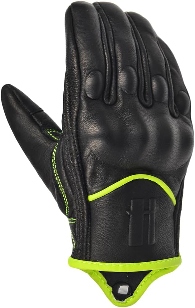 Harssidanzar Women's Motorcycle Gloves,Leather Motorcycle Gloves, Motorbike Gloves, Road Racing, Cycling, Climbing, Powersports Gloves Touchscreen GL016
