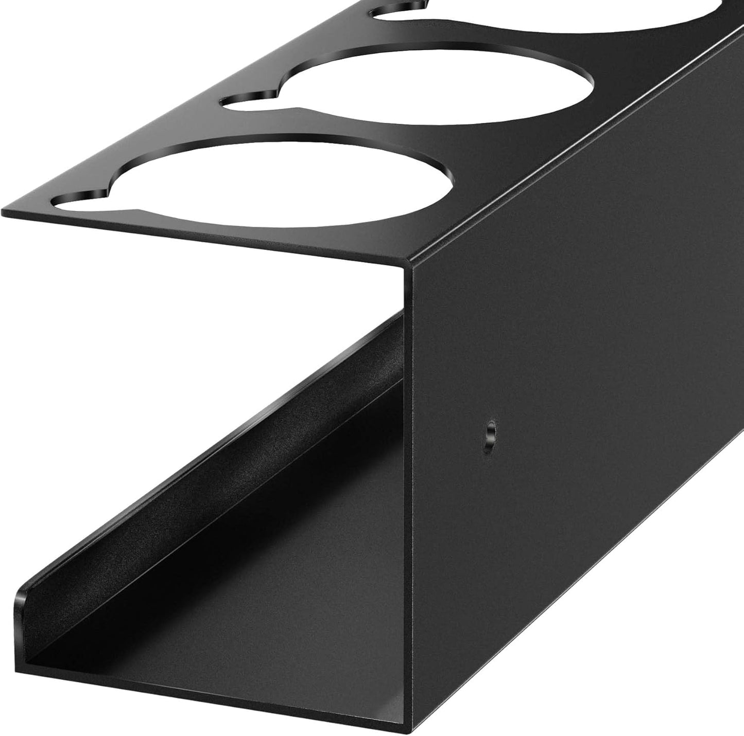 Wall-Mounted Spray Can Holder Rack Organize, 4 Pack Black Steel Aerosol Can Holder with Straw Groove, Spray Can Organizer, Aerosol Can Rack, Spray Paint Can Holder for Garage, Shop, Home and Workspace