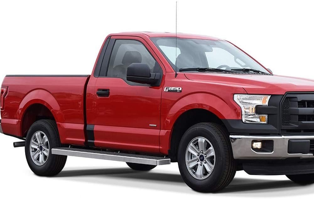 APS Wheel to Wheel Running Boards 6in Compatible with Ford F150 2015-2025 Regular Cab 6.5ft Bed & F-250 F-350 Super Duty 2017-2025 304 Stainless Steel (Nerf Bars Side Steps Side Bars)