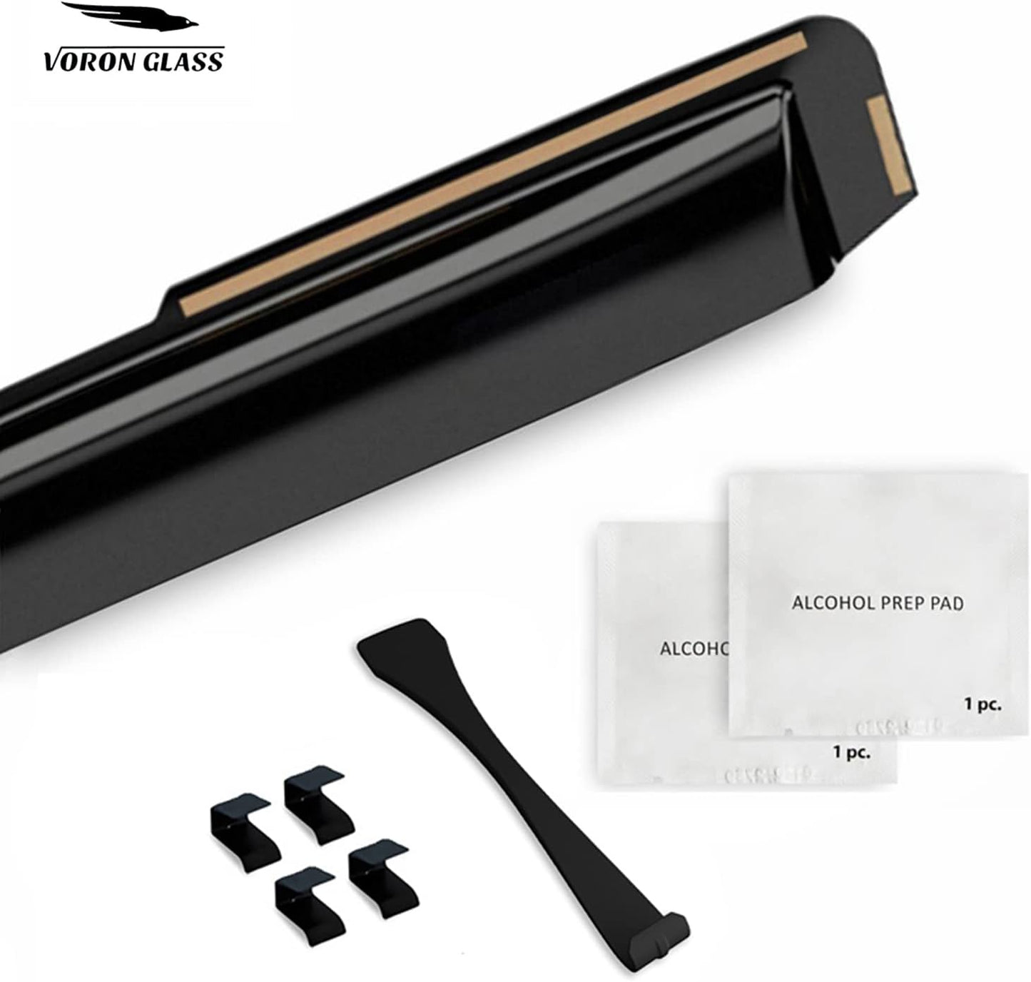 Voron Glass in-Channel Extra Durable Rain Guards for Chevrolet (Chevy) Bolt EV 2017-2023, Window Deflectors, Vent Window Visors, 4 Pieces - 200647