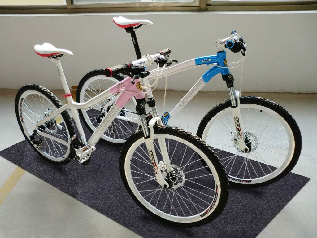 Motorcycle, Golf cart, Go-kart, Mountain Bike Floor Mat,Absorbent Fabric,Anti-slip and Waterproof Backing,Washable,Garage and Shop Parking Mats(8.7Feet x 7.6 Feet)