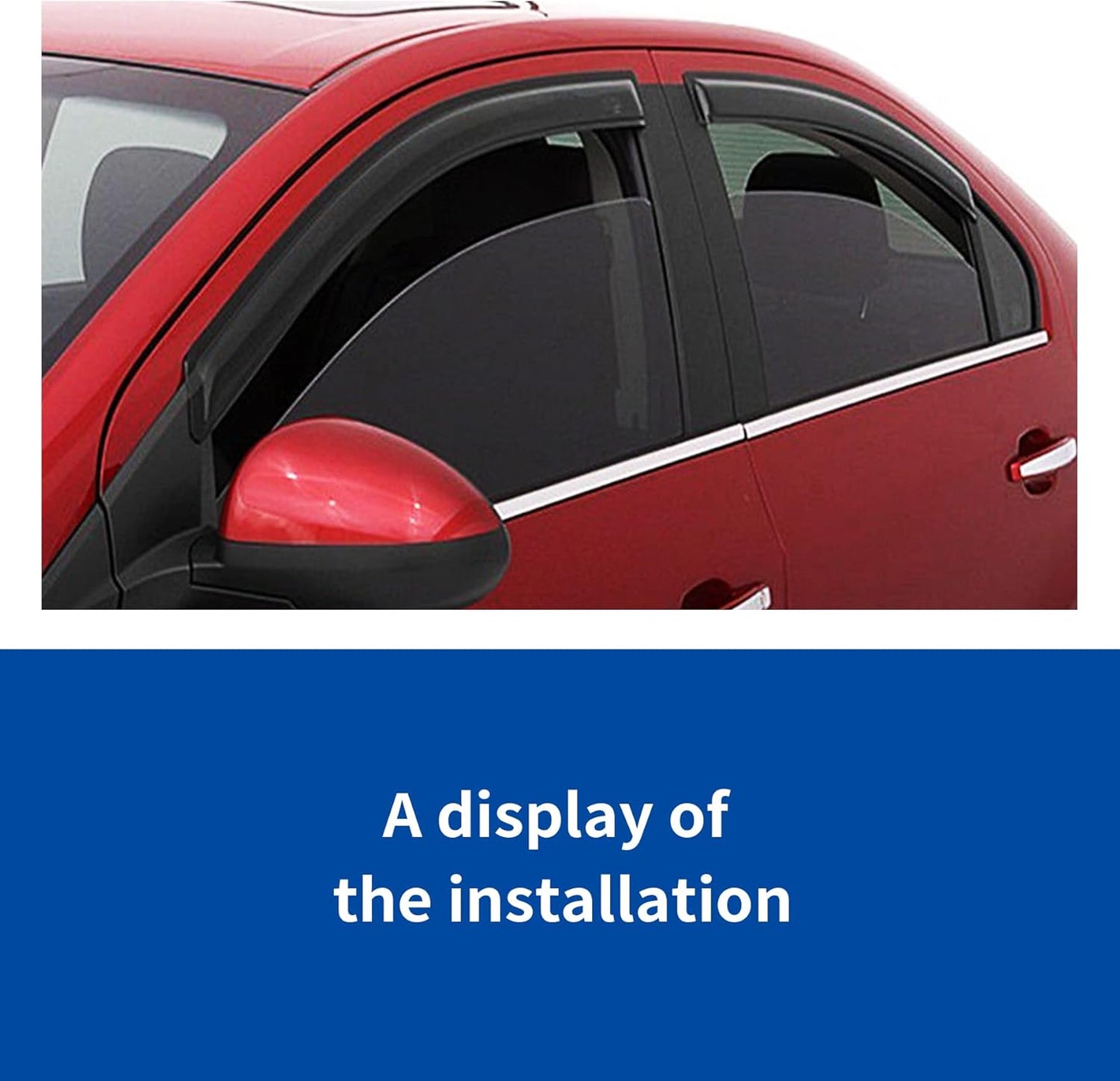 Smoke Side Window Visors Compatible with 06-10 Dodge Charger Sun/Rain Guards Wind Deflector 4pc