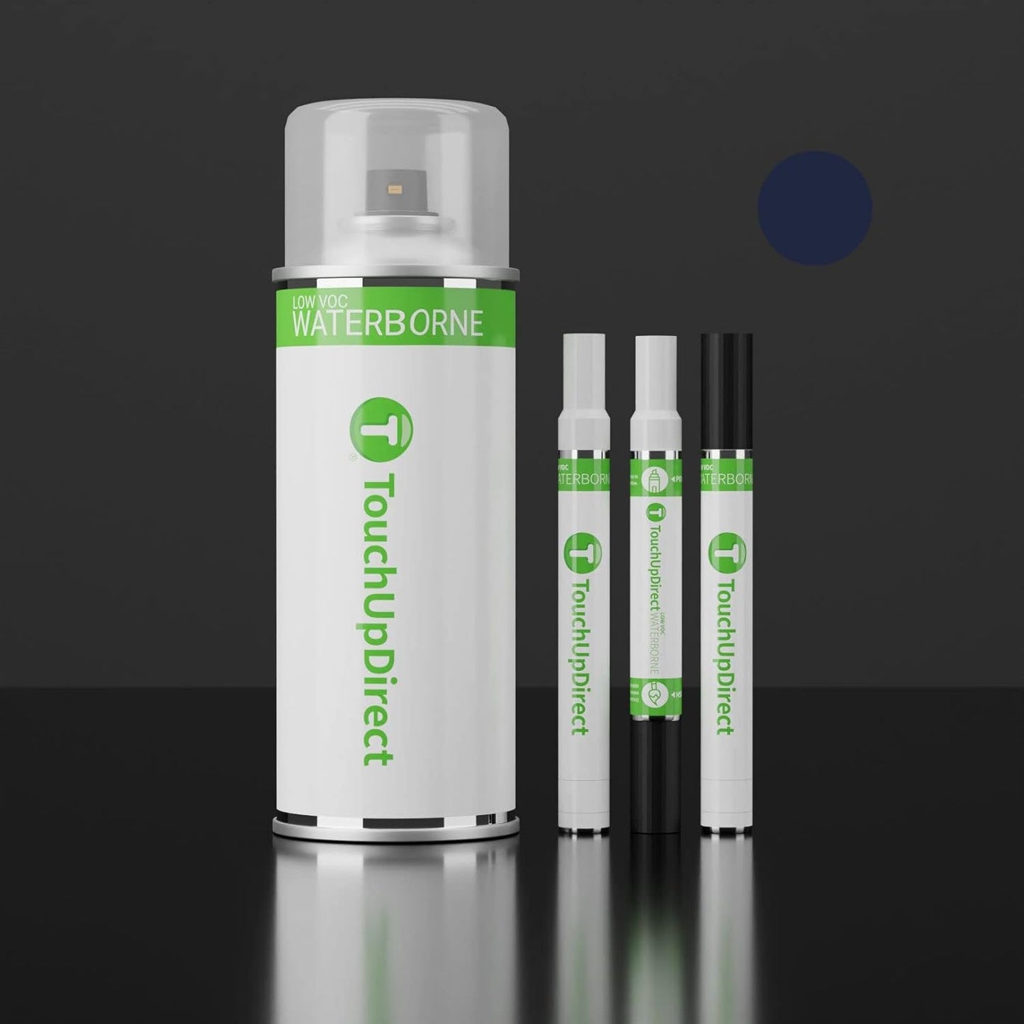 TouchUpDirect 8S6 Dark/Nautical Blue Metallic Compatible with Toyota Exact Match Touch Up Paint Brush - Platinum Kit