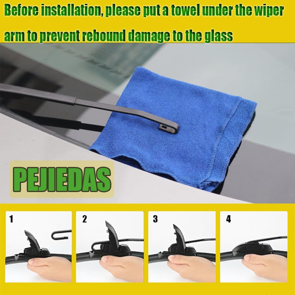 OEM Quality Front Wiper Blades, Replacement for 1995-2004 Toyota Tacoma/ 1984-2002 Toyota 4Runner, OE Original Style (17 Inch + 17 Inch Front Wiper Blades)