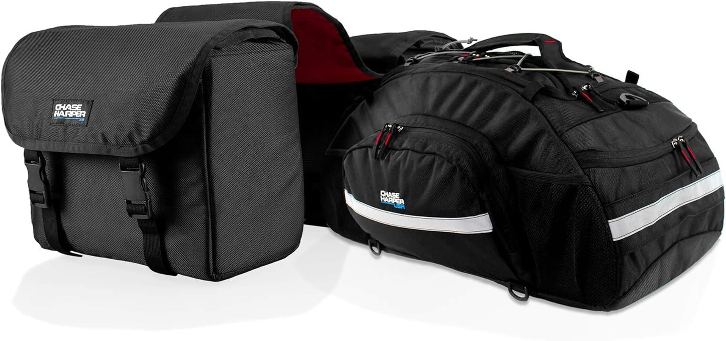 3775 Phoenix Saddle Bags - 21.2 Liters - Water-Resistant, Tear-Resistant, Industrial Grade Ballistic Nylon