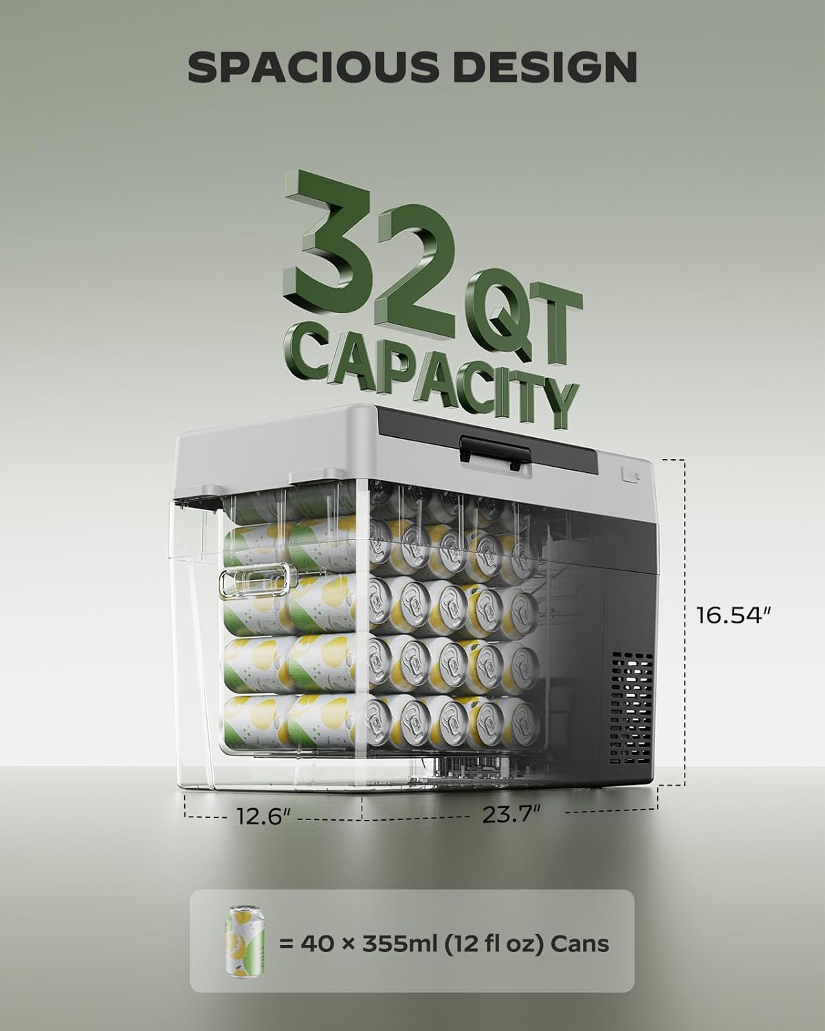 Marsail MSCAF02B-32 / Car Refrigerator, 32QT, Black