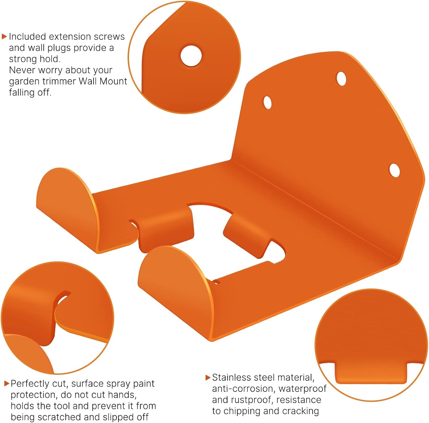 Garage Organizer - Power Tool Hanger for Grass Trimmer, Hedge Trimmer, Garden Tools, 2 Pack