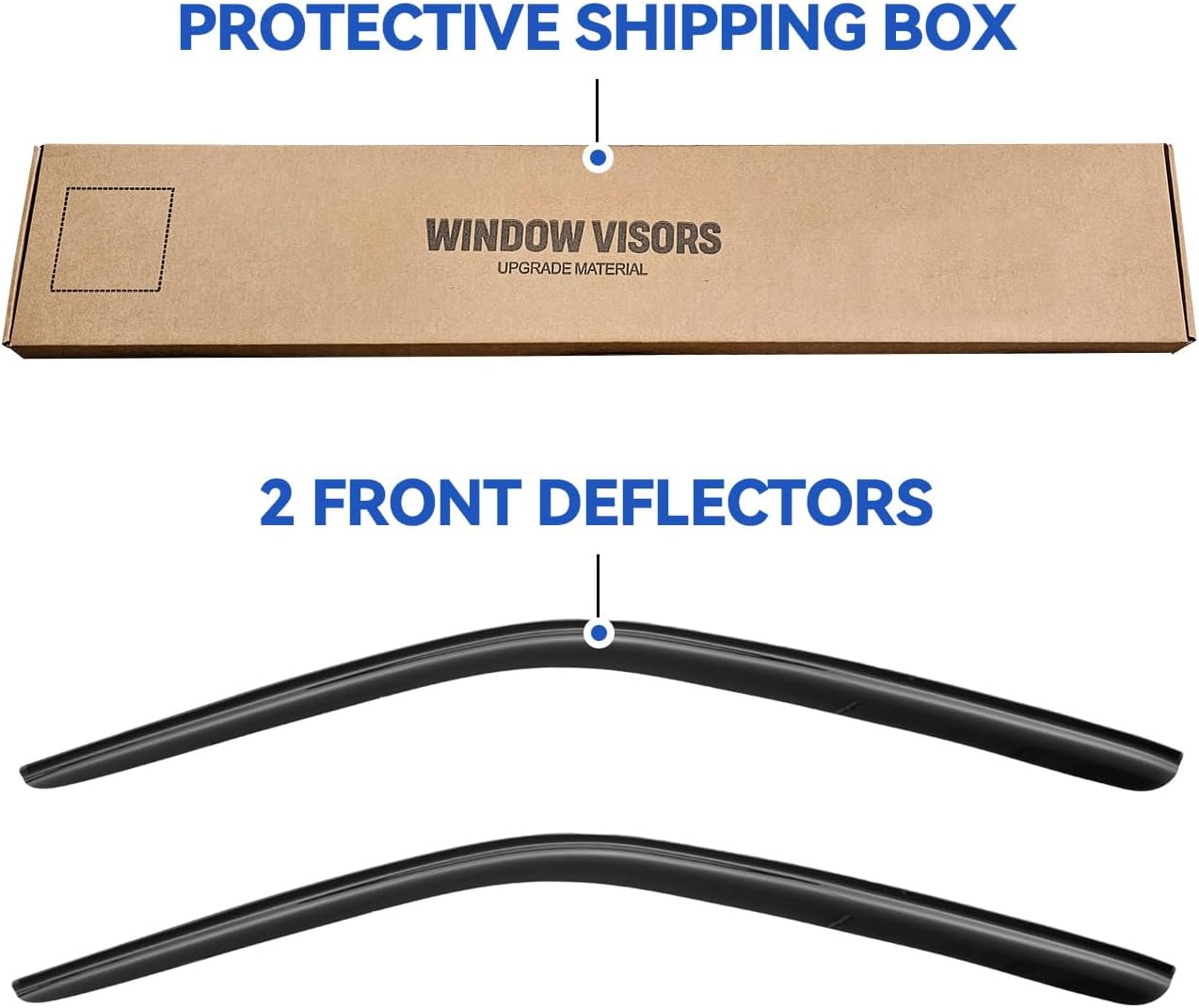 Window Visors Rain Guards for 2008-2023 Dodge Challenger, Out-Channel Window Vent Wind Deflectors Visors Shades for 08-23 Challenger