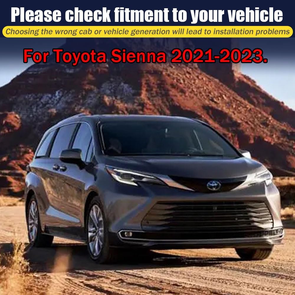 Rain Guards for Sienna 2021-2023, Tape-on Side Window Deflectors for Sienna, Window Visors for Cars, Car Accessories 4 Rain Guards & 4 Car Coasters