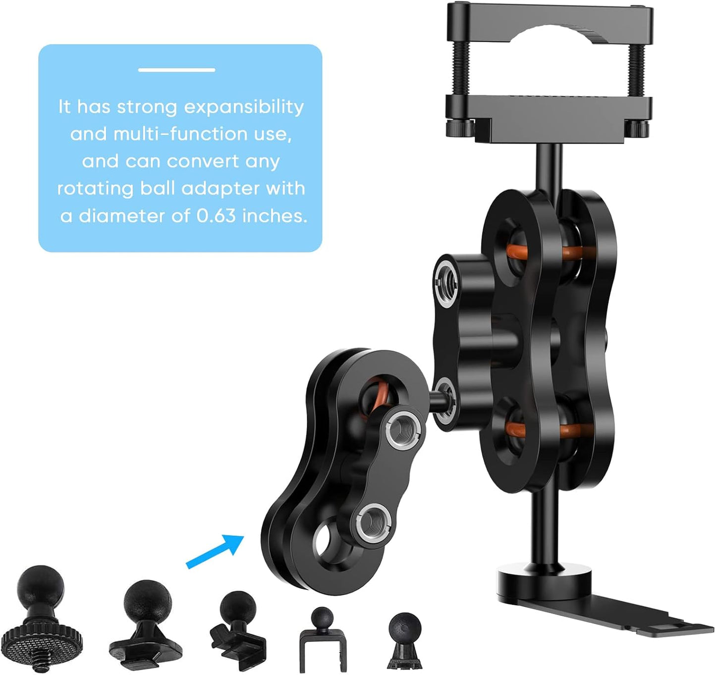 Radar Detector Mount,Aluminum Rearview Mirror Rod Radar Bracket,for All Whistler Radar Models