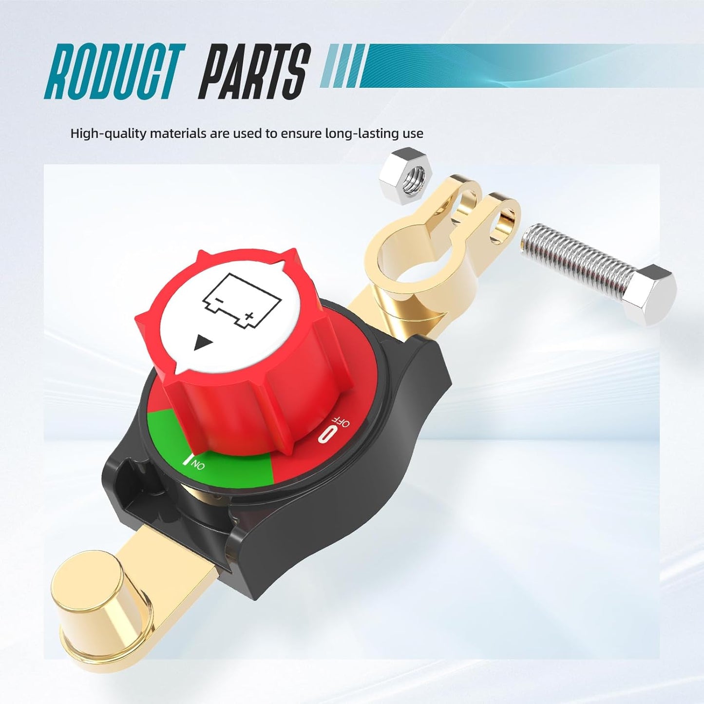 Top Post Battery Disconnect Switch On/Off 275A 12-48V Battery Power Cut Off Switch for Car Vehicle RV and Boat