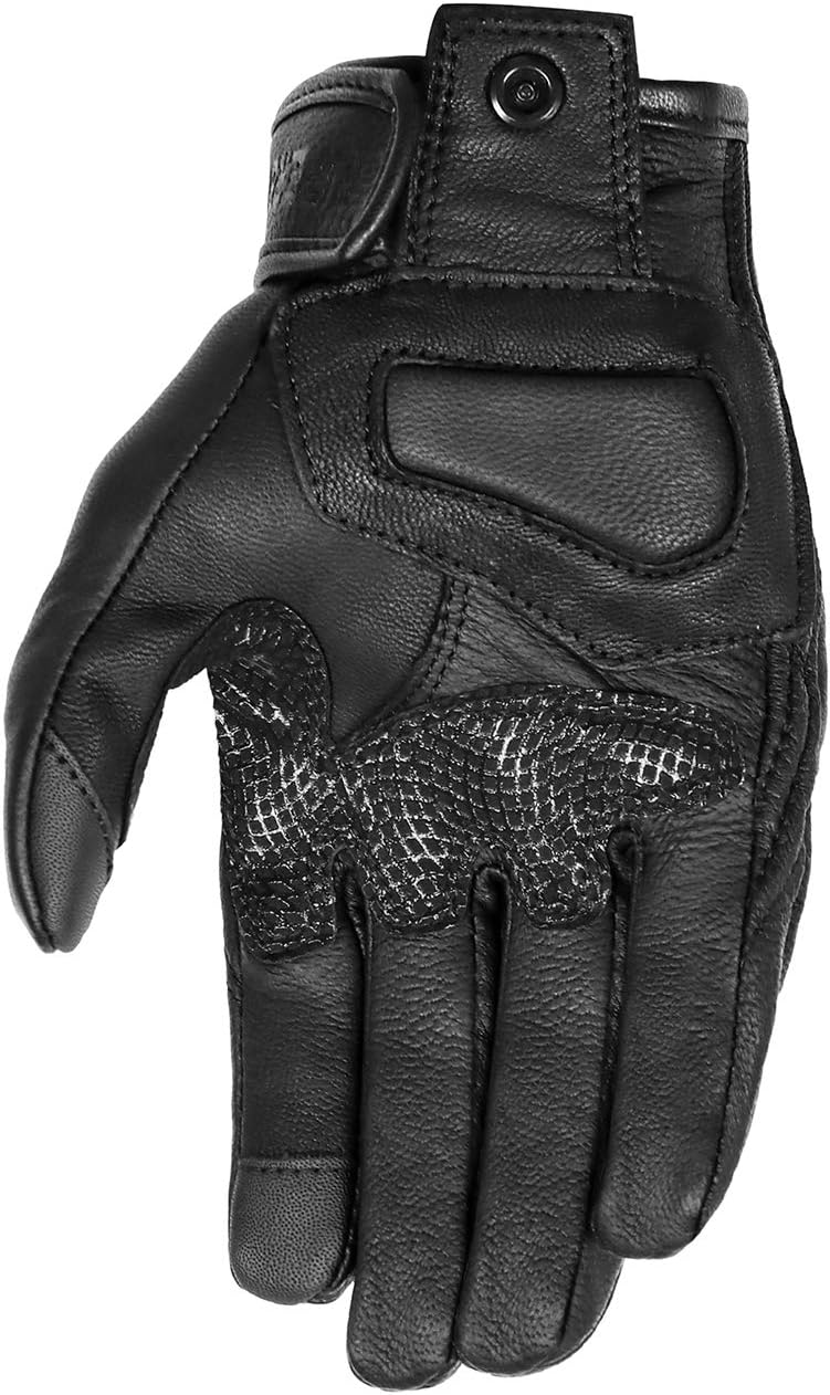 Updated Men's and Womens Black Motorcycle Gloves Armored Knuckle Protector Motorbike Riding Gloves(Updated,Non-Perforated, XXL)