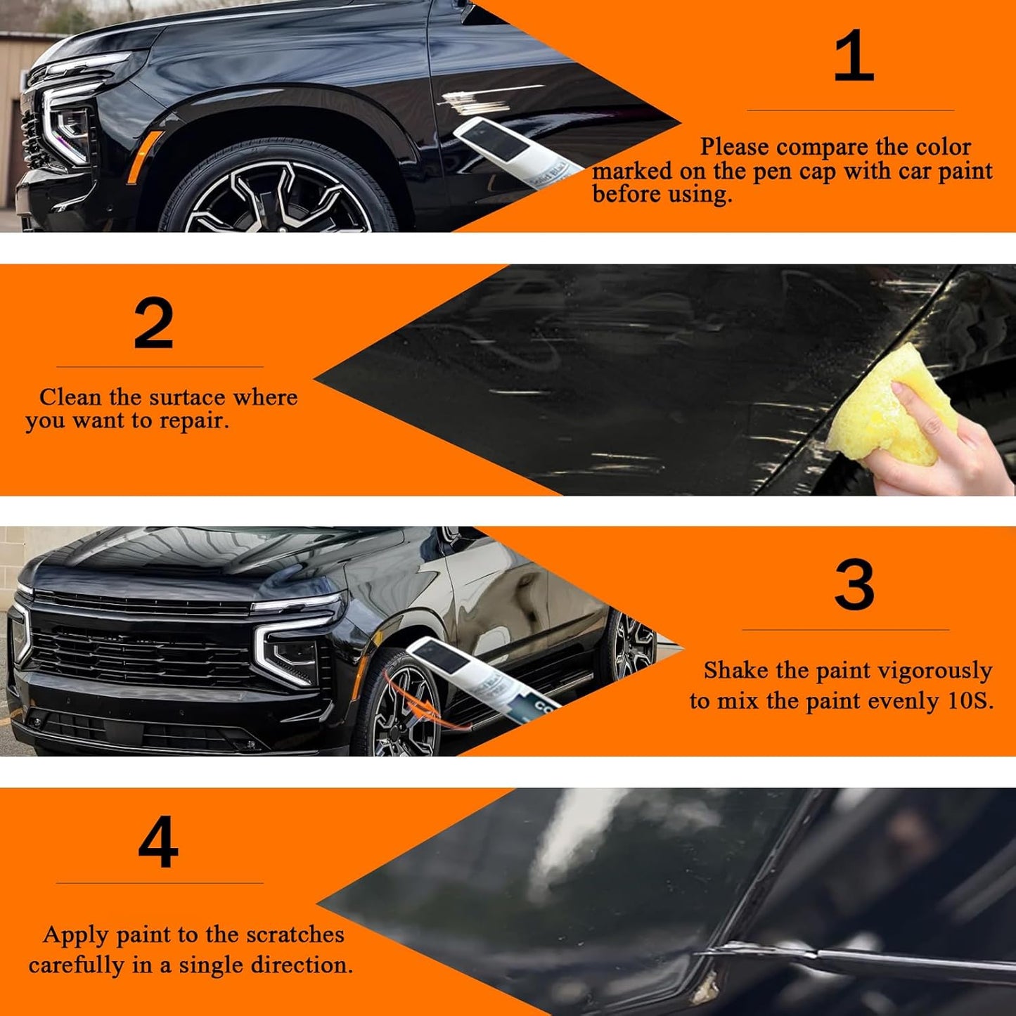 Summit White(GAZ/WA8624) Touch Up Paint Compatible with Chevrolet, Car Paint Pen Scratch Repair Two-In-One Touch Up Paint, Premium Car Scratch Remover for Deep Scratches