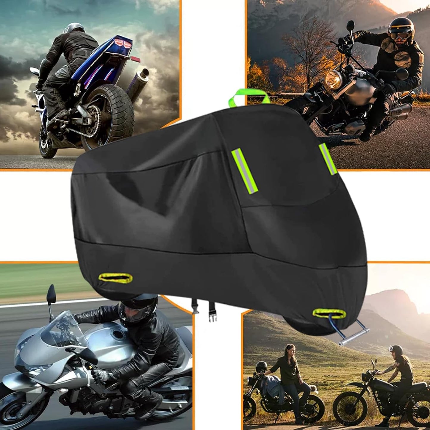 Motorcycle Cover All Season, Outdoor Storage Moped Covers, All-Weather Universal Waterproof Scooter Cover Fits up to 96.5" Motorcycles Vehicle