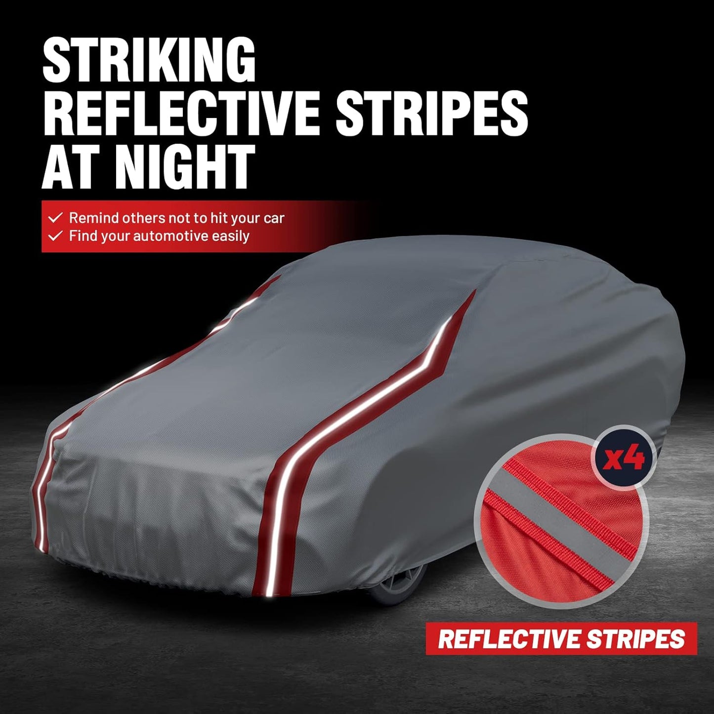 Favoto Car Cover Waterproof Outdoor - Custom Fit for Dodge Challenger (2008-2024) Oxford Cloth All Weather for Automobiles Rain Sun Dust Protection Windproof Full Car Covers