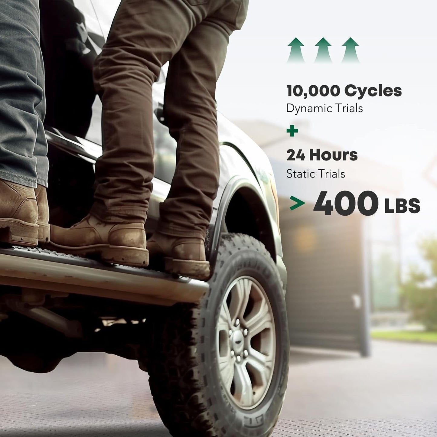 YHTAUTO 5" Running Boards Side Steps Fit Chevy Silverado & GMC Sierra 1500/2500 HD/3500 HD 2019-2024, Crew Cab, 6.5' Standard Bed, Oval Bent Ends Carbon Steel Black Powder, Truck Cab Side Step Rails