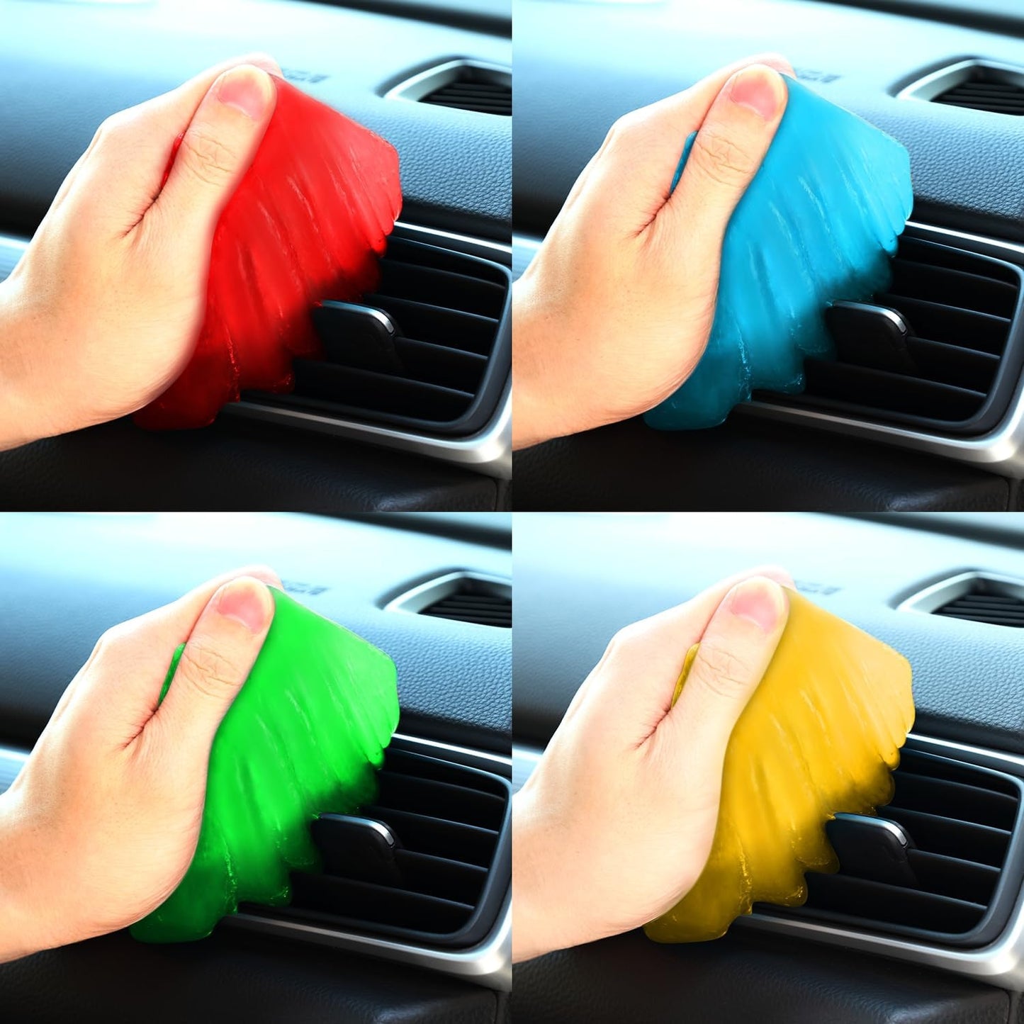 DNA MOTORING 4 Pack Car Cleaning Gels Auto Detailing Tools Cleaning Putty Car Interior Cleaner, Car Jelly Cleaner, Keyboard Cleaner, Car Cleaning Supplies Car Gifts for Men Women, TOOLS-00150