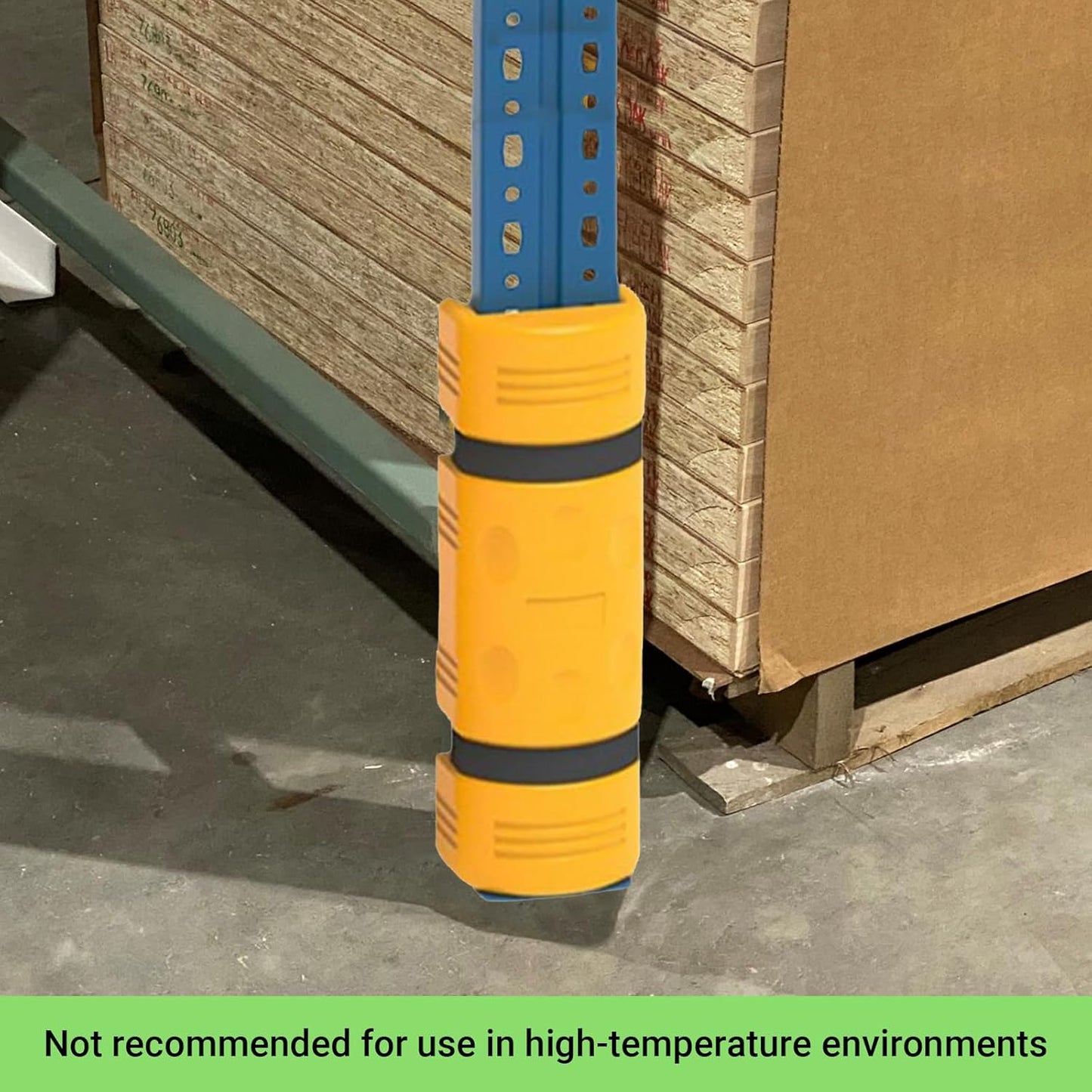 Warehouse Column Protector - Depot Shelves Forklift Crash Pads, Bollard Guard Cover for 4" Square Columns, High-Density Polyethylene, 1 Pcs