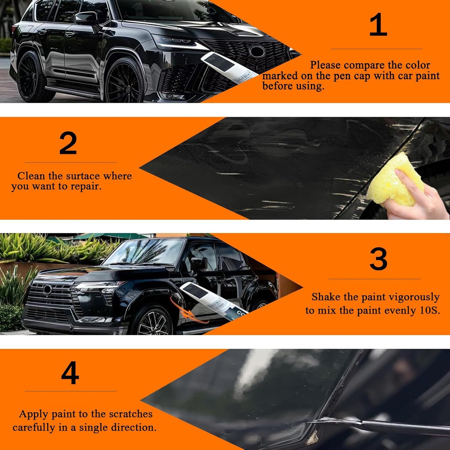 Caviar(223) Touch Up Paint for Lexus, Car Paint Pen Scratch Repair Two-In-One Touch Up Paint, Premium Car Scratch Remover for Deep Scratches