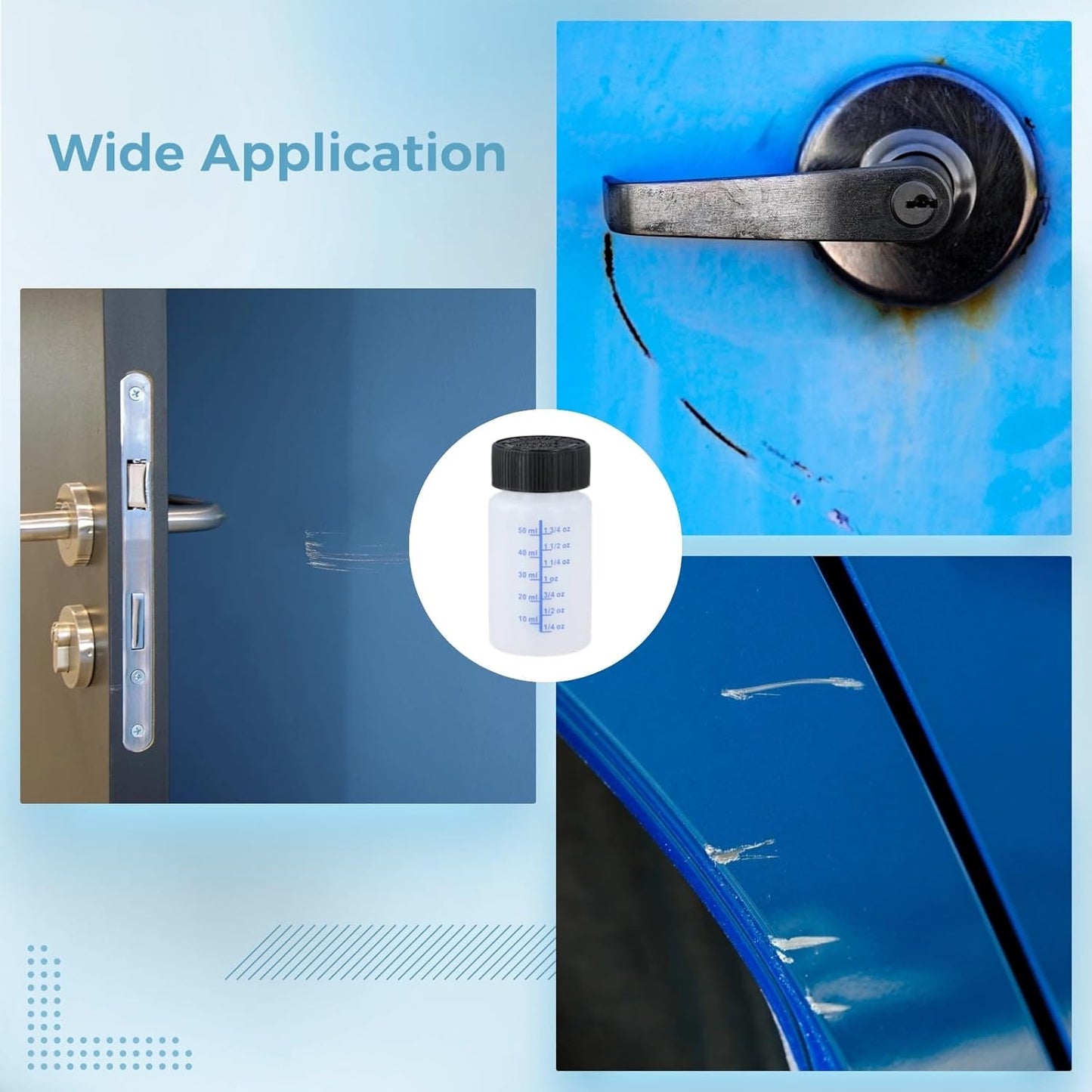 120 Pcs 2 Oz Touch Up Paint Container - Empty Paint Touch Up Bottles with Brush, Safe Lids, and Mixing Balls for Fixing Car Scratches