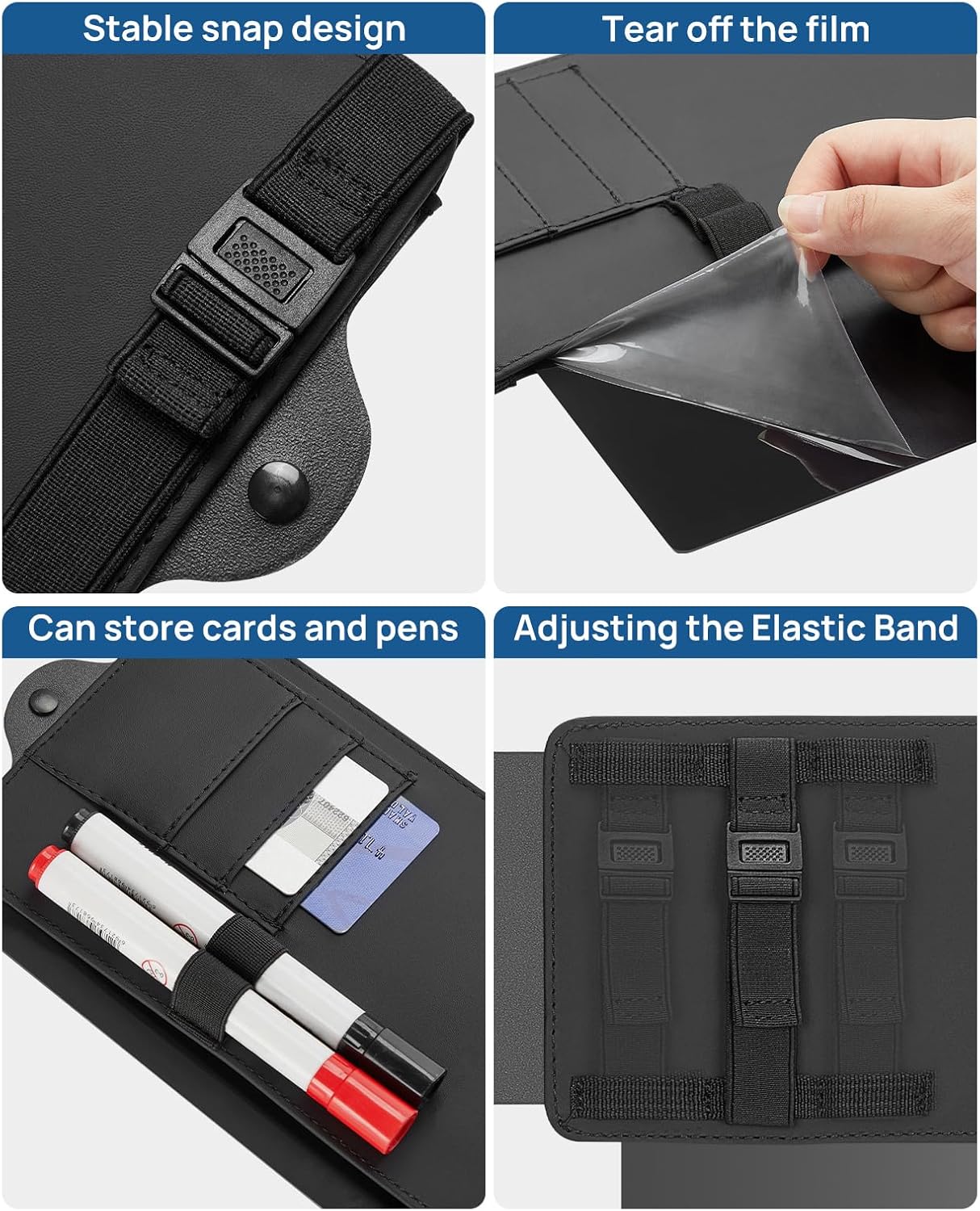 JoyTutus Polarized Sun Visor Sunshade Extender for Car with Polycarbonate Lens, Adjustable Sun Visor Extender Anti-Glare, Safe Driving, Window Sun Visor for Car (2 Pack)