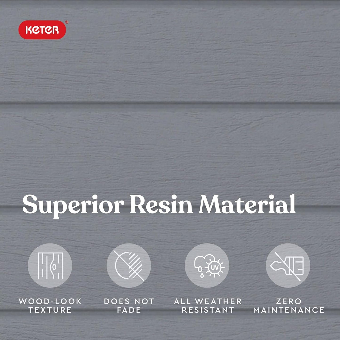 Keter Manor 4x6 Resin Outdoor Storage Shed Kit-Perfect to Store Patio Furniture, Garden Tools Bike Accessories, Beach Chairs and Lawn Mower, Grey & White