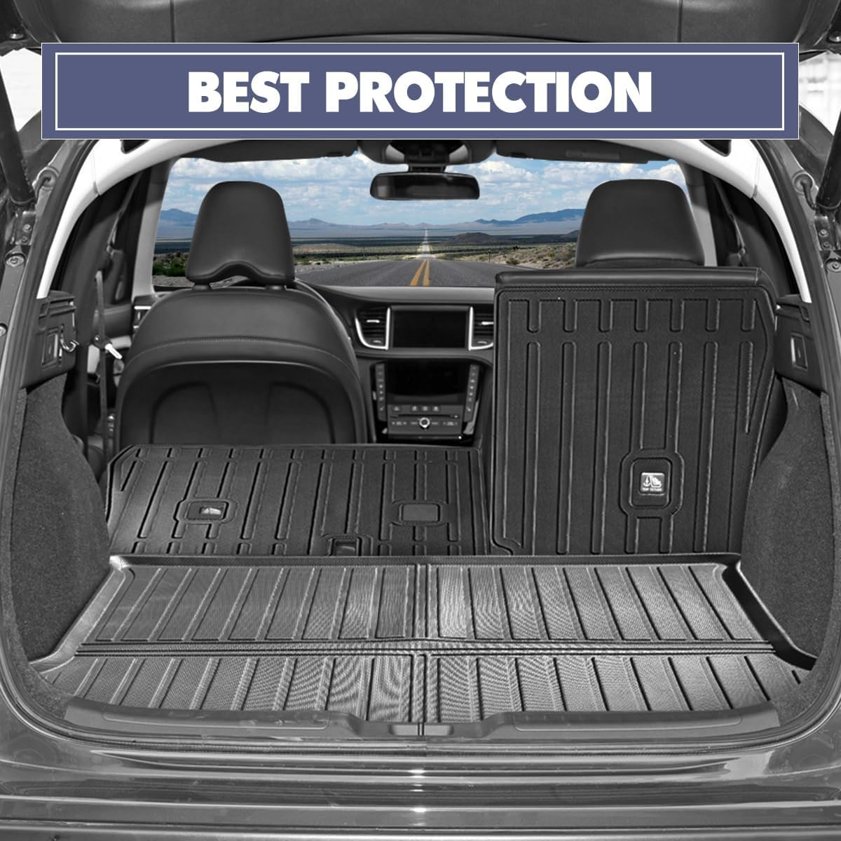 Cargo Mats Fit for Infiniti QX50 2025-2019/2022-2025 Infinit QX55 Trunk Mats,All-Weather TPE Cargo Trunk Liner Protector for 2019-2025 Infiniti QX50/2022-2025 Infinit QX55 Accessories (Cargo Liner)