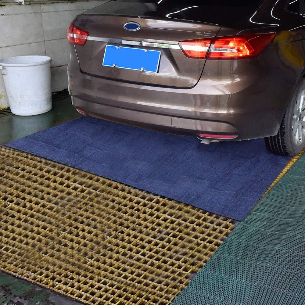 Garage Floor Mat,Absorbent Fabric,Anti-slip and Waterproof Backing,Washable,Garage and Shop Parking Mats(18Feet x 7.6 Feet)