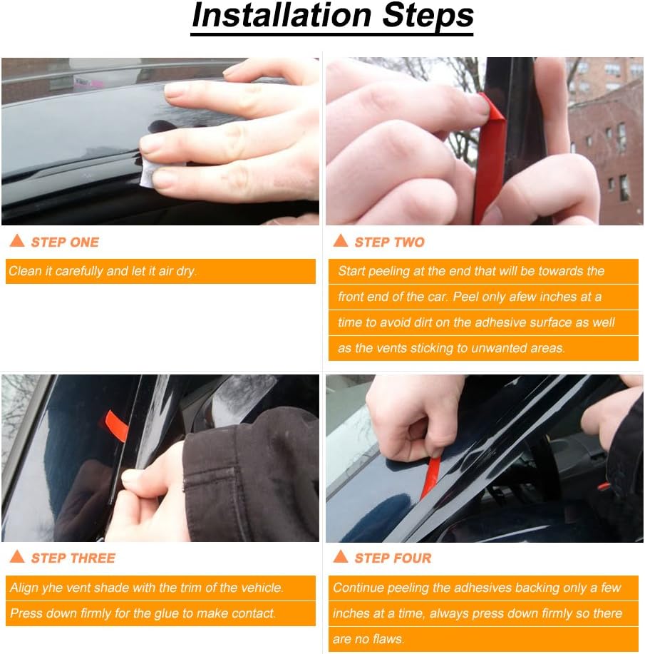 Window Visors Compatible with 2009-2016 Dodge Journey Sun/Rain Guards Wind Deflector 4pc