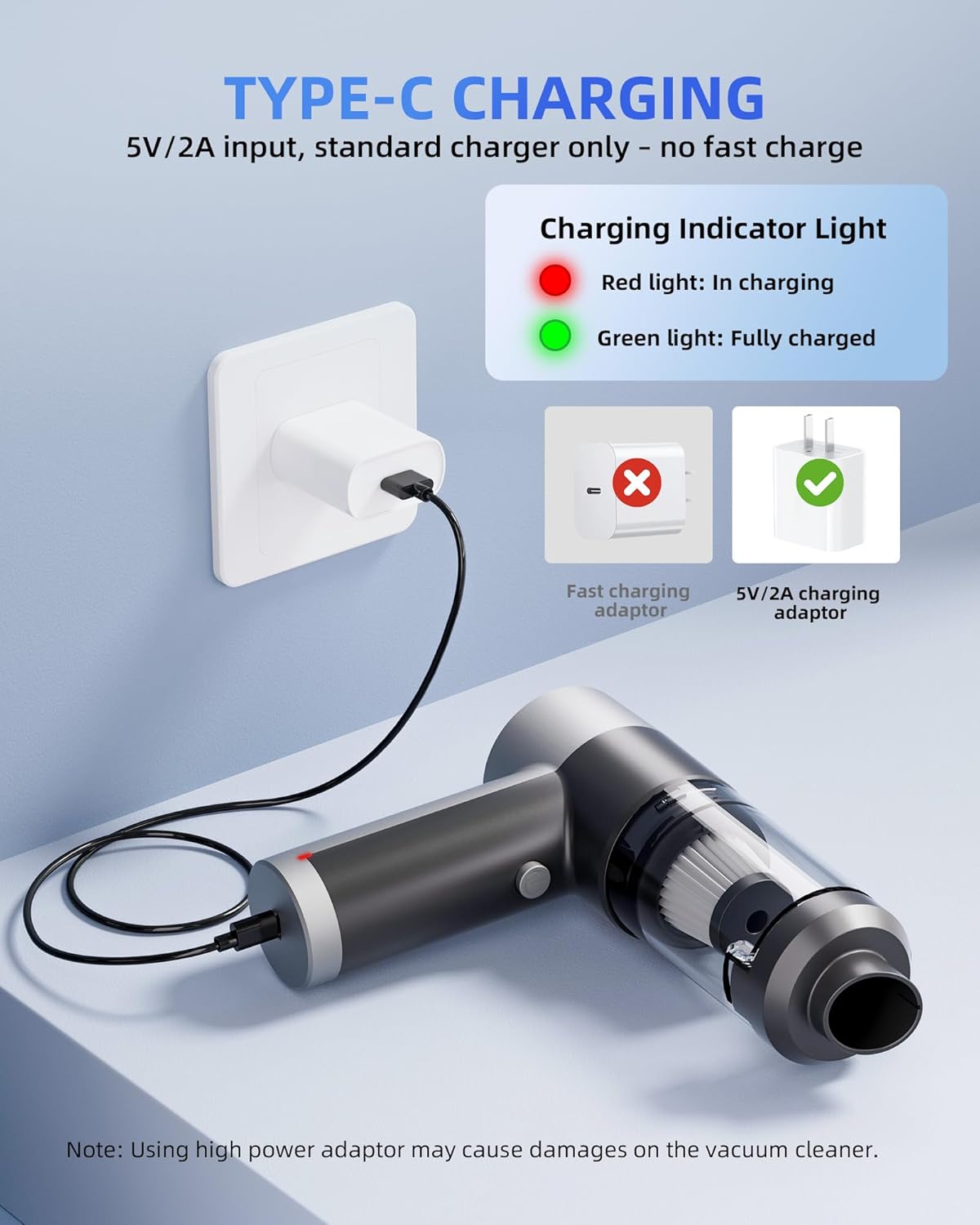 Mini Car Vacuum with 17000Pa High Power Suction,Portable Handheld Vacuum Blow & Suction,4 in 1 Cordless Small Vacuum Cleaner for Car,Home,Office,PC.Air Duster for Quick Cleaning of Small Areas