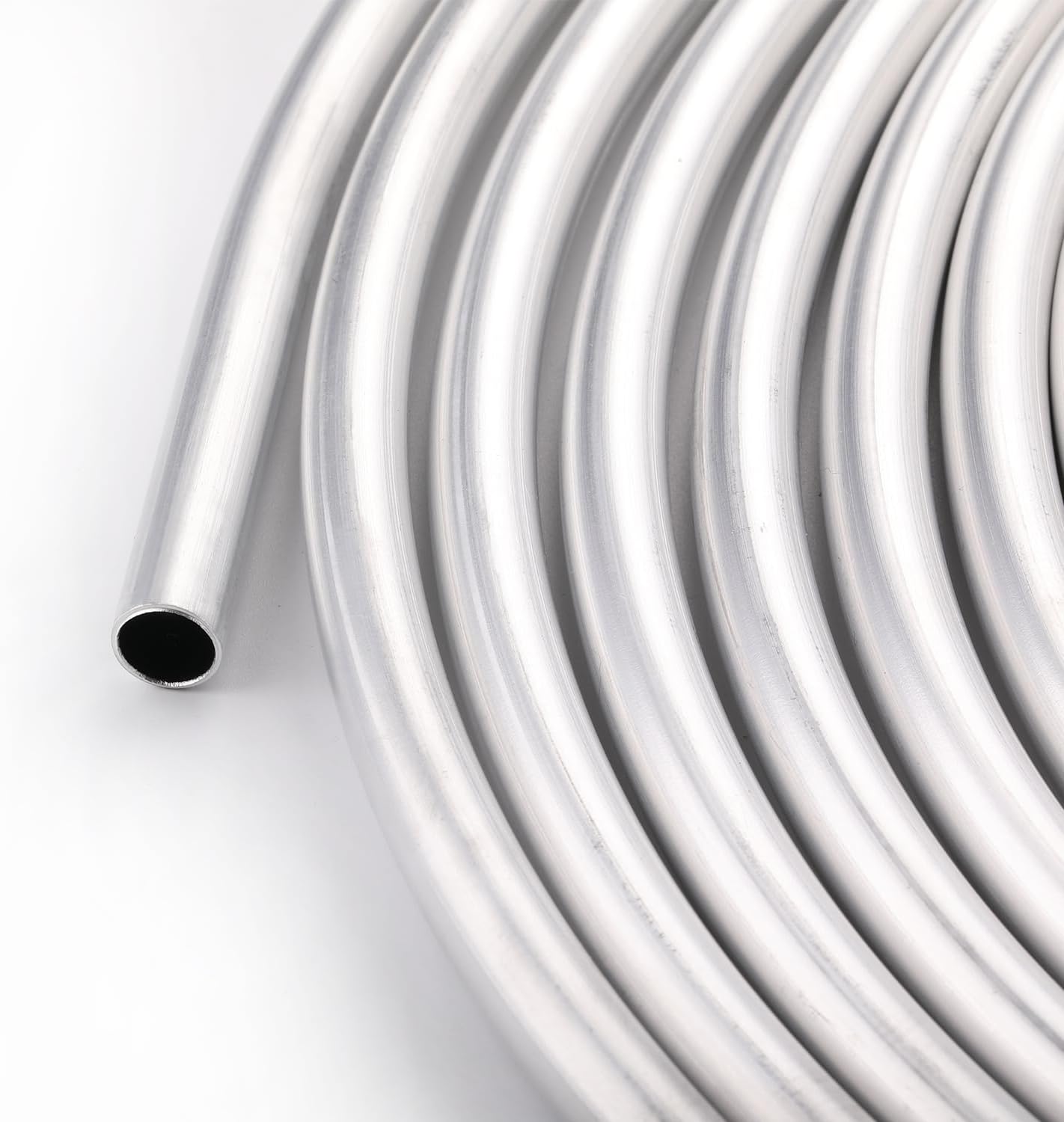 3/8" OD Aluminum Hard Fuel Line Hardline Tube Tubing Coil 25 Feet Roll