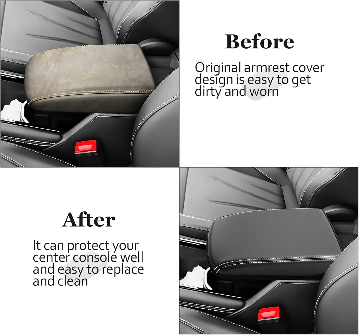 SKTU for 2025 VW Tiguan Center Console Cover for 2025+ Volkswagen Tiguan (S/SE/SE R-Line Black/SEL R-Line) Armrest Cover VW Tiguan 2025 Accessories 2025 Tiguan Center Console Cushion