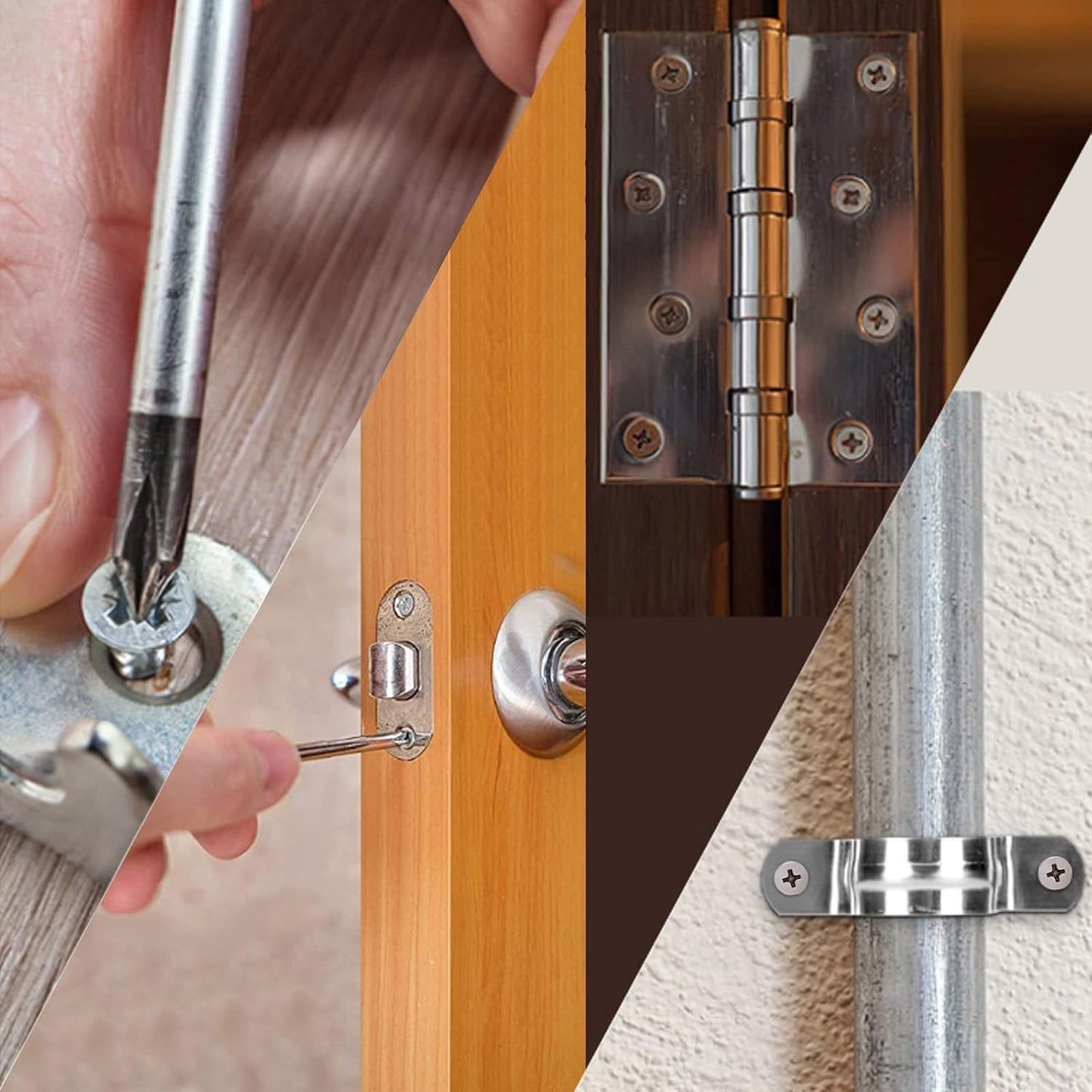 #10 x 1-1/4" Wood Screw 100Pcs 18-8 (304) Stainless Steel Screws Flat Head Phillips Fast Self Tapping Drywall Screws by SG TZH