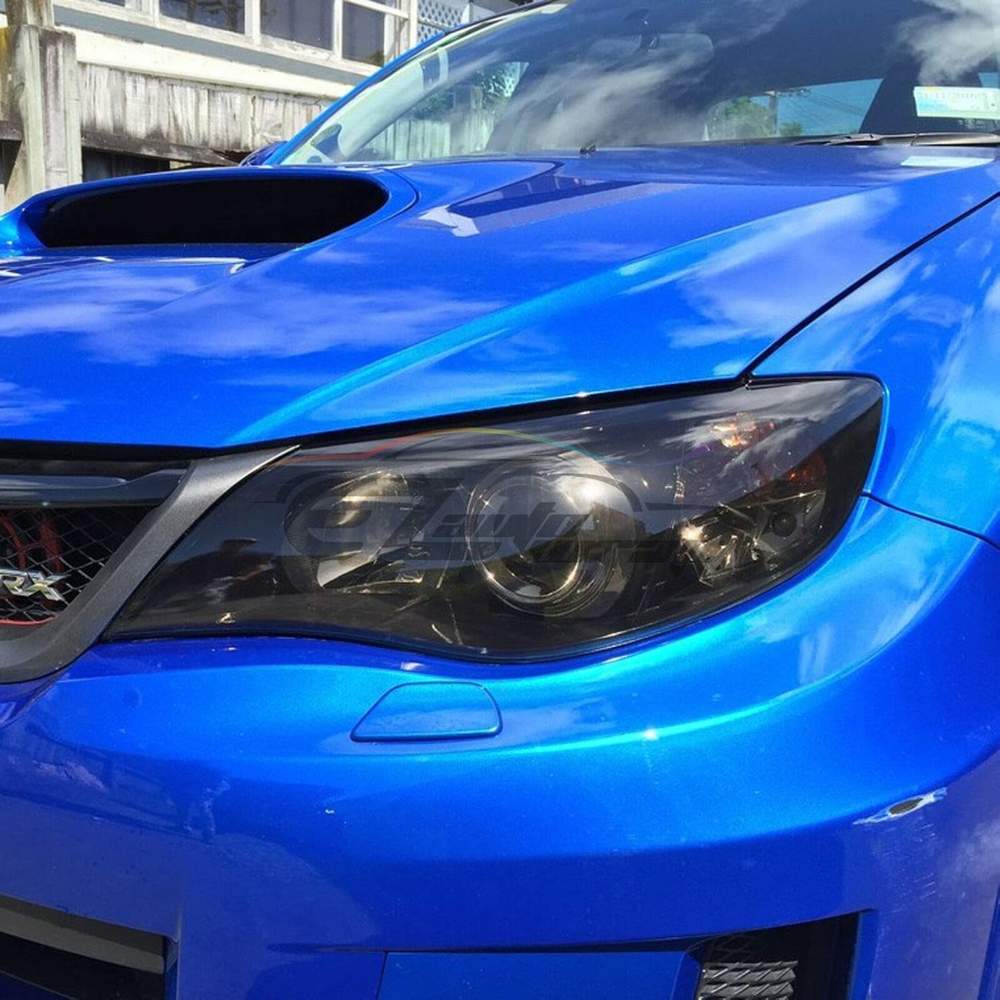 EZAUTO WRAP Free Tool Kit 12"x36" (1FT x 3FT) Glossy Light Black Smoke Headlight Taillight Fog Light Side Marker Vinyl Tint Film Self Adhesive