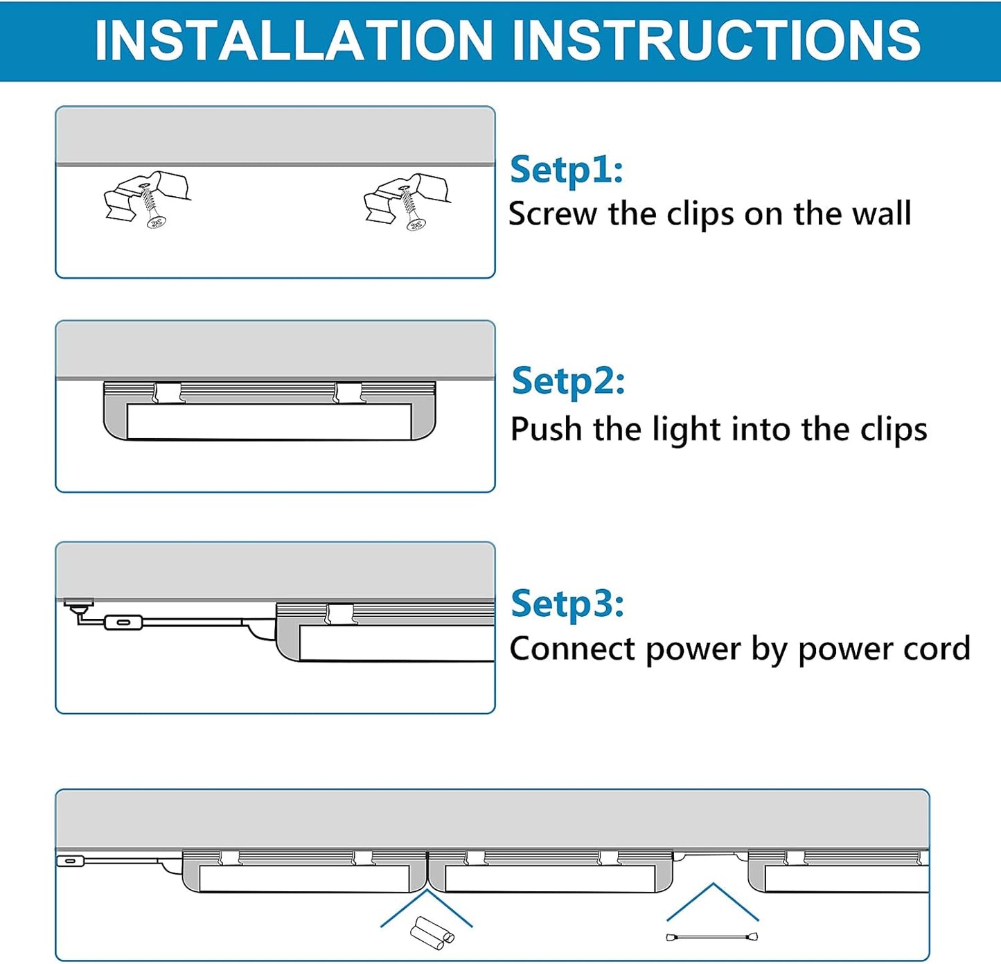 (6-Pack) 8ft LED Shop Light Fixture, 144W 18500LM 6000K, Cold White, U Shape, Clear Cover, Hight Output, Linkable Shop Lights, T8 LED Tube Lights, 8 LED shop lights for garage 8 foot with plug