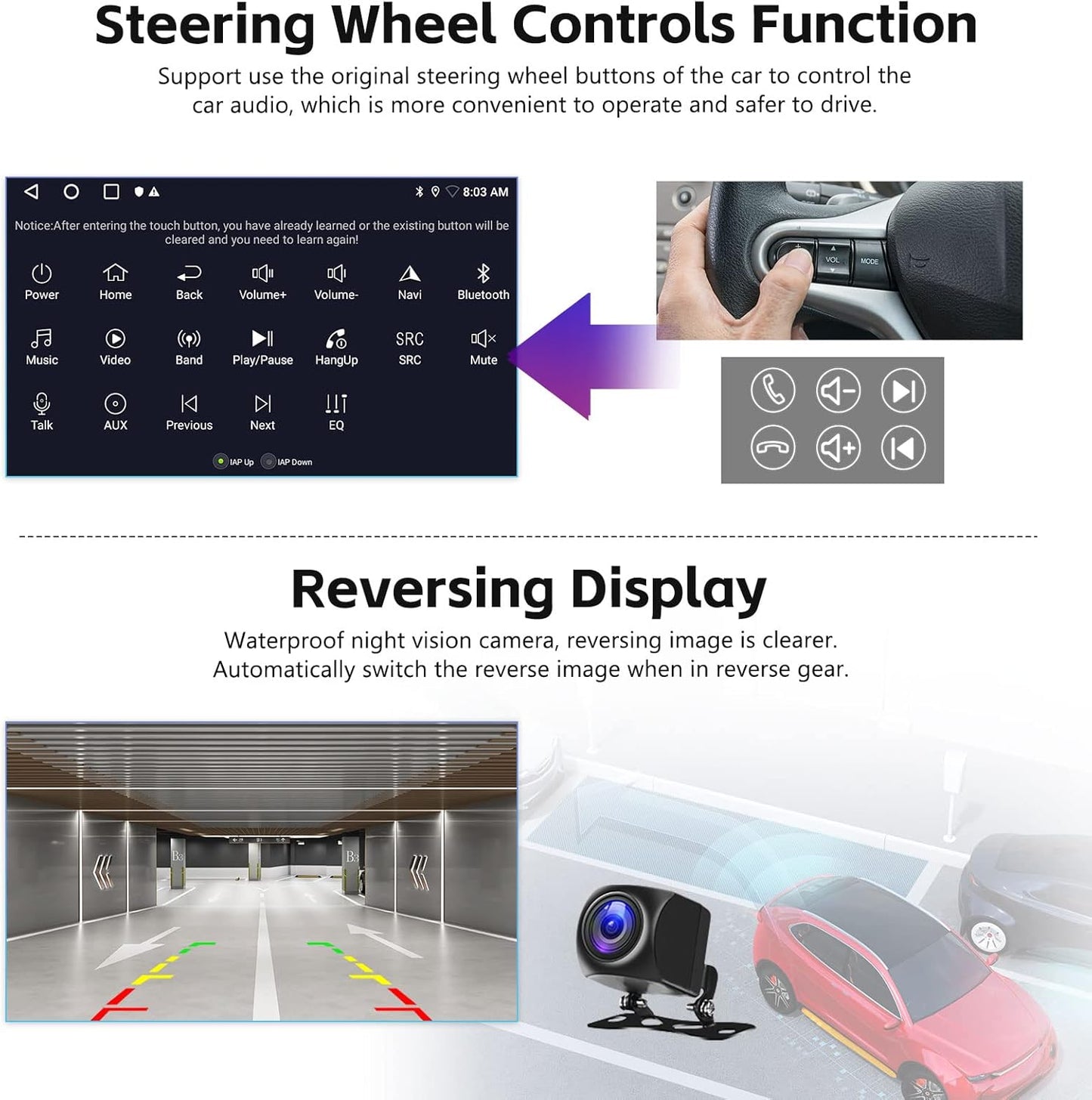 SIXTOP 2+64G Android Car Stereo for Hyundai Tucson IX35 2010-2015 Carplay Android Auto Upgrade Radio 10 inch Touch Screen Bluetooth GPS Navigation Mirror Link 26UI FM RDS WiFi SWC+ AHD Camera & MIC