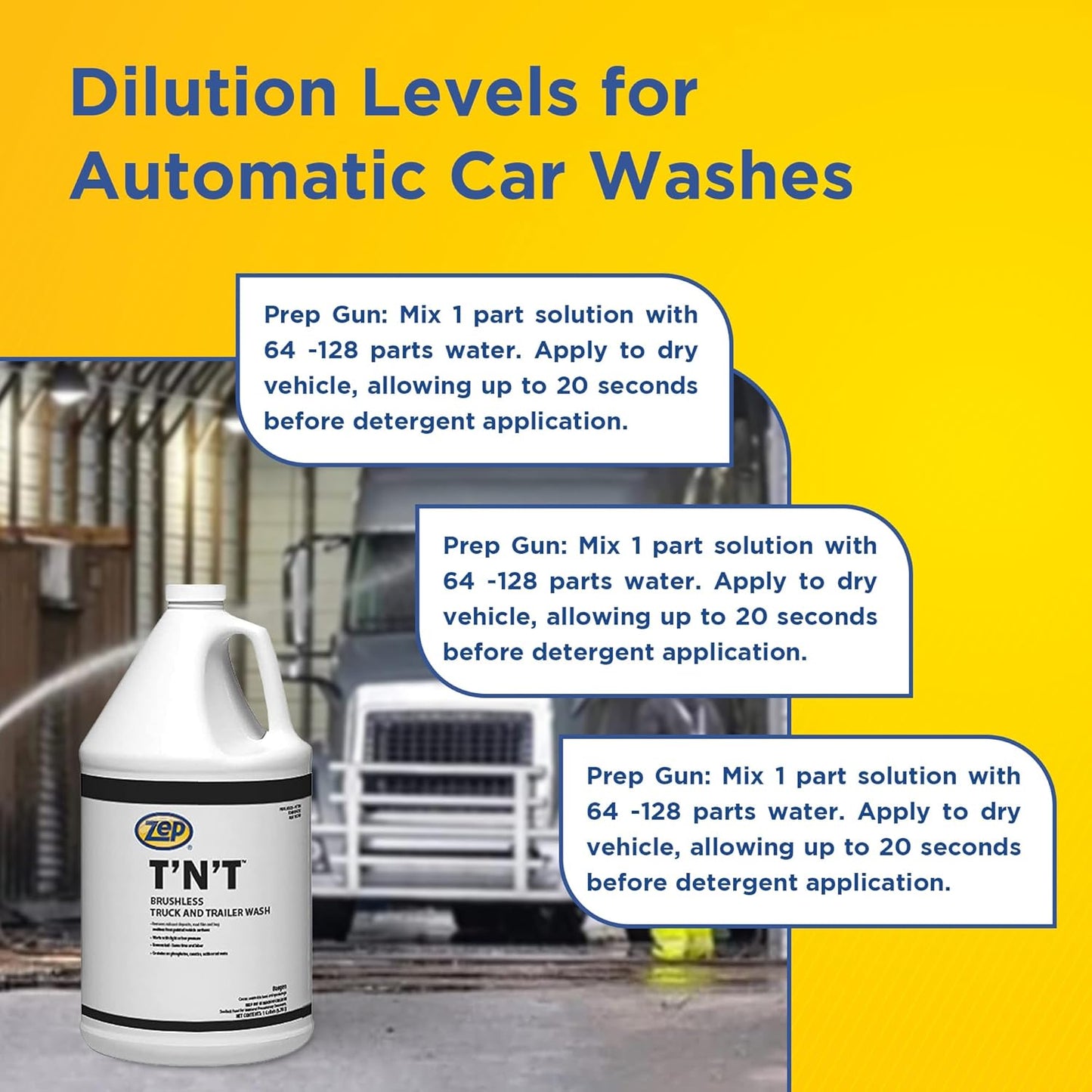 Zep Brushless T'N'T Truck and Trailer Wash - 5 Gallon (1 Pail) 37635