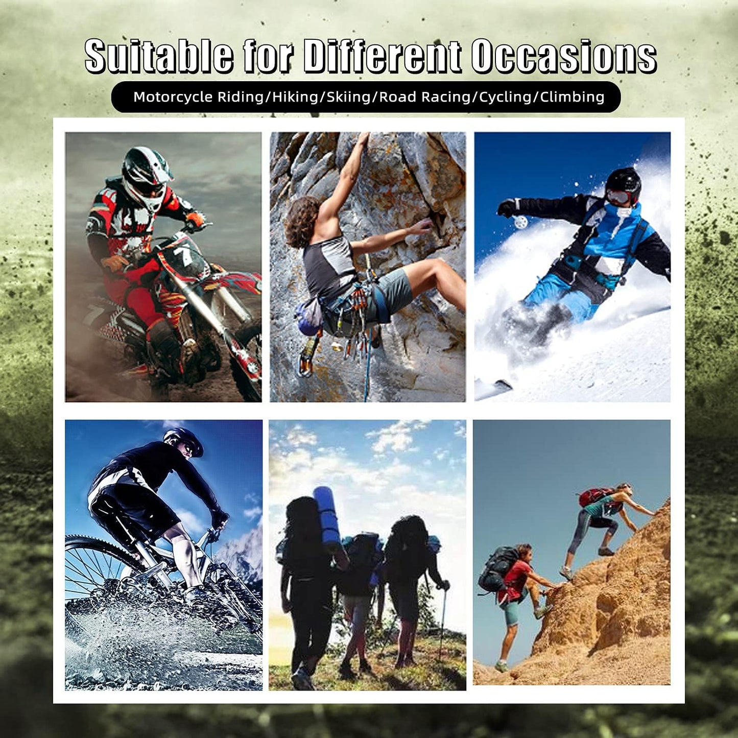 Motorcycle Gloves for Men and Women Full Finger Touchscreen Mountain Dirt Bike Gloves for Powersports BMX ATV MTB Driving Motocross Cycling Gloves(L, Blue)