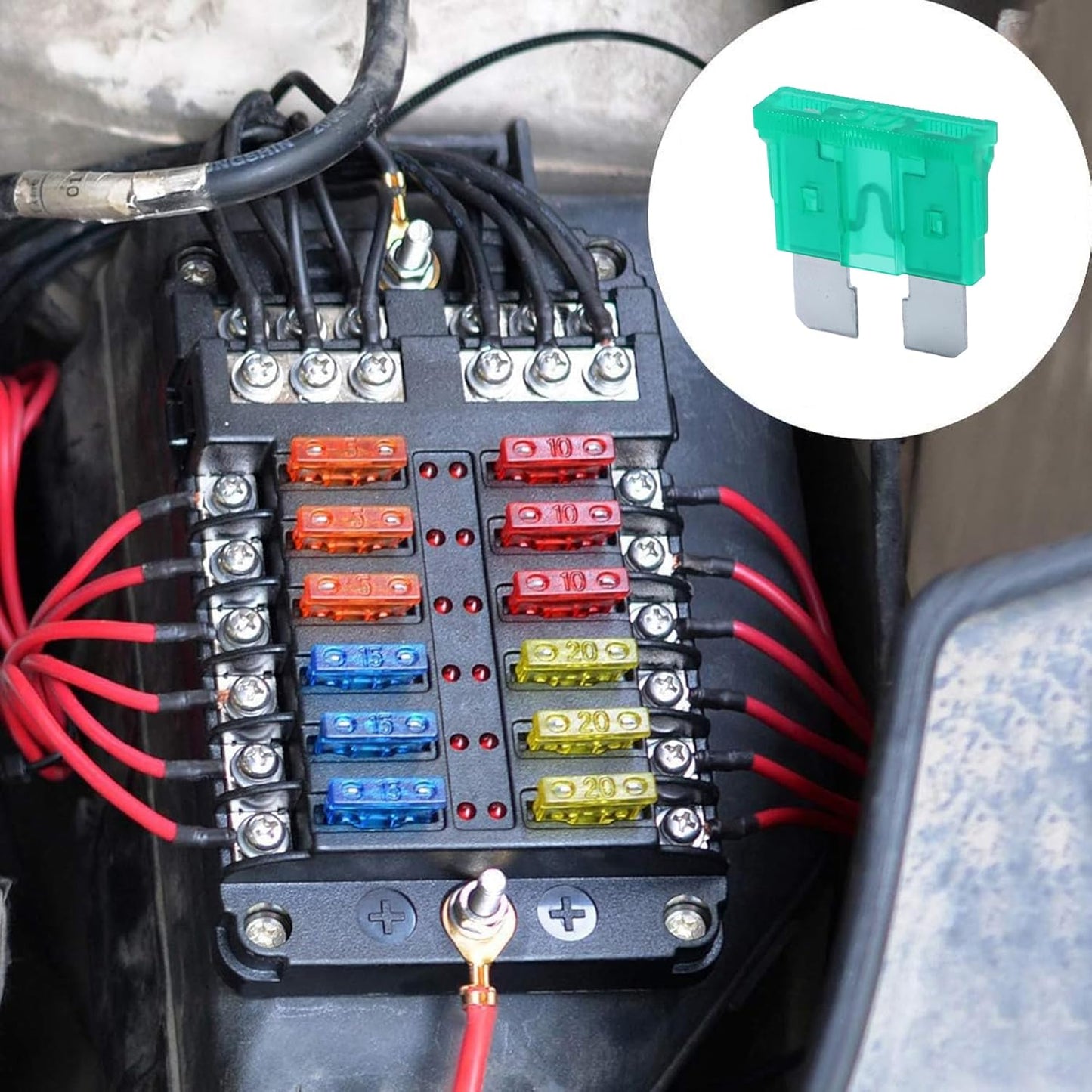 100 Pack Auto Fuses 30 AMP ATC/ATO Standard Regular Fuse Blade 30A Car Truck Boat Marine RV