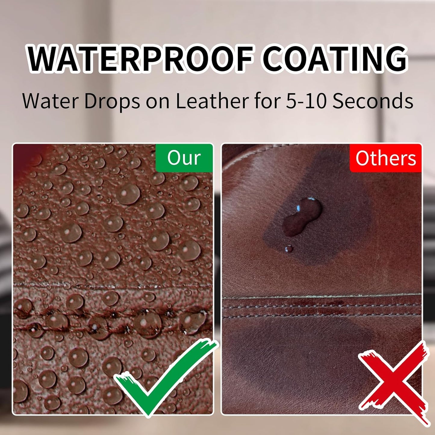 Leather Recoloring Balm,8.5oz Leather Color Restorer,Medium Brown Leather Repair kit for Furniture and Car Interior,Leather Couch Scratch Repair,Leather Dye Paint for Faded,Cracked and Damaged Leather