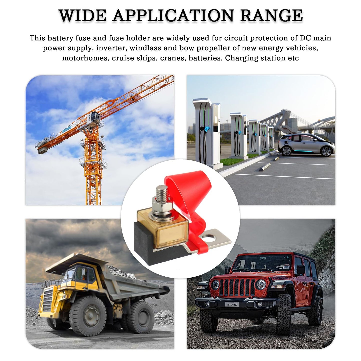 MRBF Terminal Fuse Block 175 AMP Marine Rated Battery Fuses 58V DC Max IP66 Waterproof Fuse Holder 175A