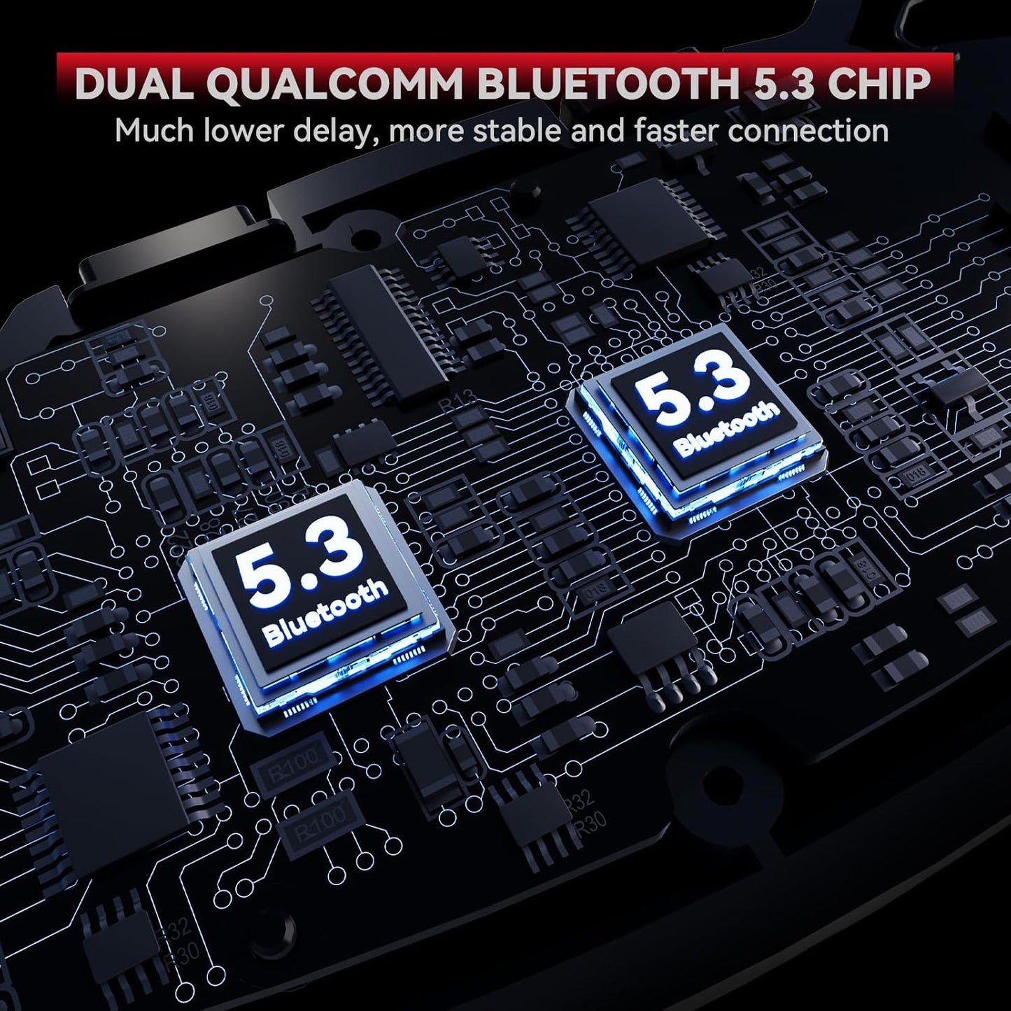 X10 10 Riders Group Mesh Motorcycle Intercom, 3000m Motorcycle Bluetooth Headset V5.3 with Audio Multitasking/Music Sharing, Helmet Communication Systems for ATV/Snowmobile/Ski, 2 Pack