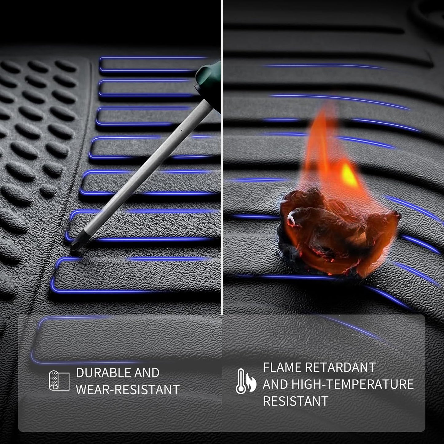 KELCSEECS® Floor Mats & Cargo Liner with Seatback Mats for 2025 Toyota 4Runner 5 Setas(Not fit Hybrid), All Weather Protection TPE Floor Liners Full Set 4Runner Accessories Black