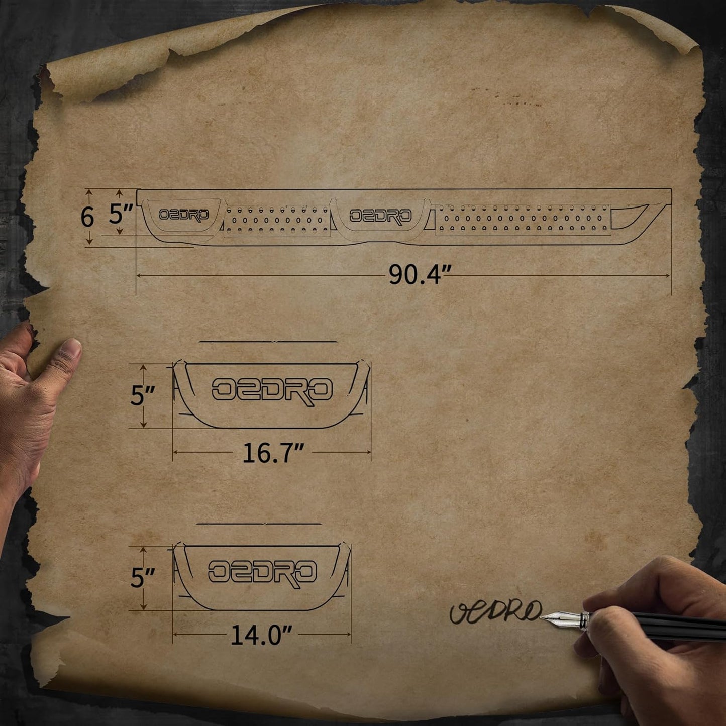 OEDRO Running Boards Compatible with 2019-2025 Chevy Silverado/GMC Sierra 1500, 2020-2025 2500HD 3500HD Crew Cab(Excl. 2019 1500 LD/Limited), Bolt-on Side Steps Steel Nerf Bars