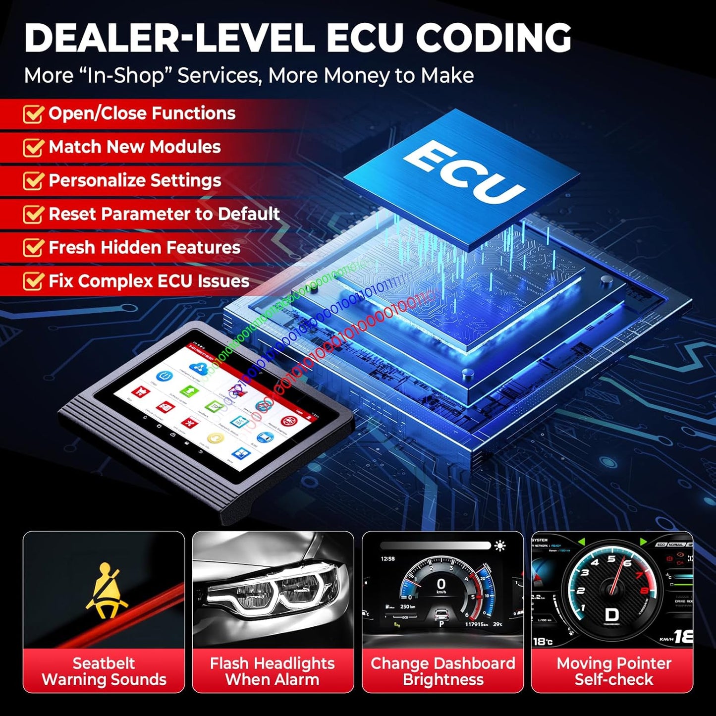 LAUNCH X431 PRO3 V+ 5.0, 2025 Upgrade Bluetooth Bi-Directional Scan Tool, OEM Topology Mapping, HD Trucks Diagnosis, Online Coding, 55+ Services, CAN FD AutoAuth FCA SGW, 2-Year Free Update