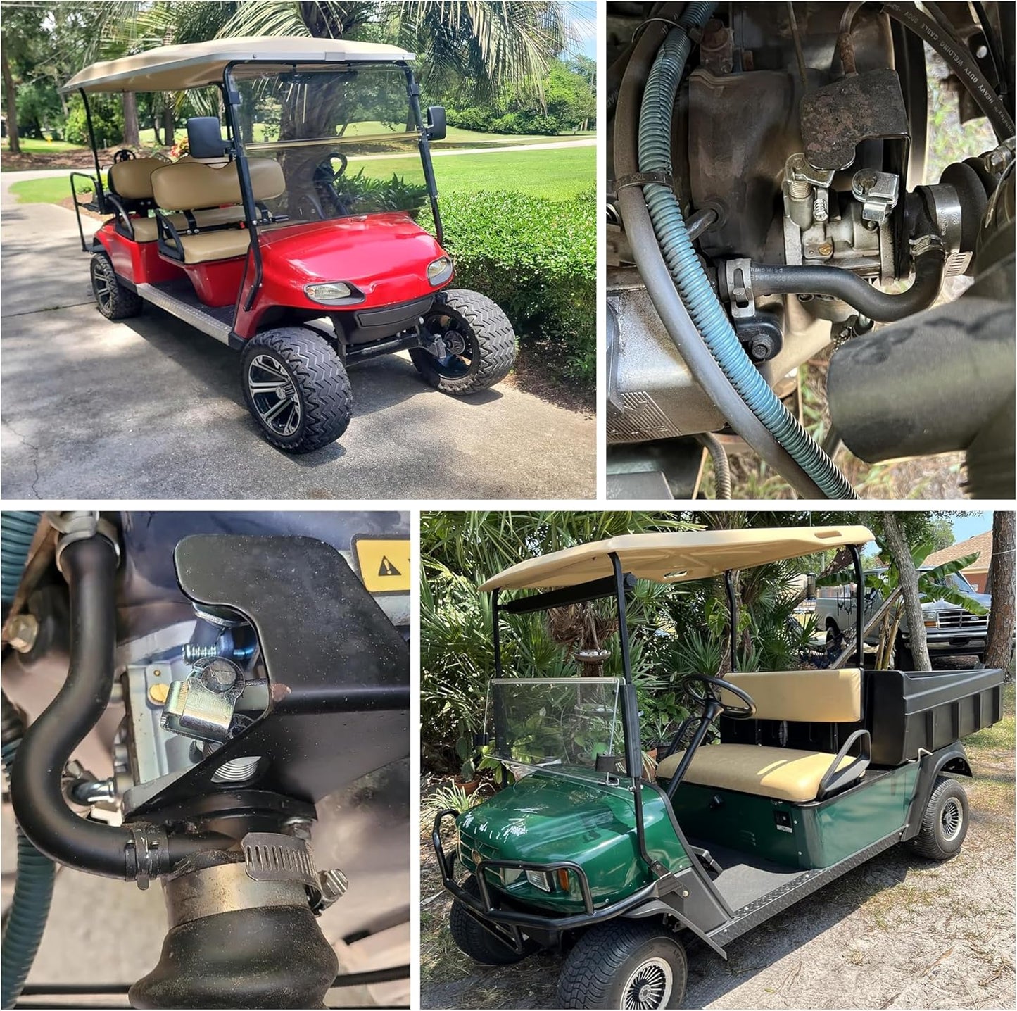 Carburetor Compatible with Engine E-Z-GO RXV, 2010-2014 Valor ST 400 MPT 800 Refresher 1200 Cushman 280 Commander 2200 Bellhop, 2010-2015 TXT, Carburetor for 13HP FJ400D Engine Motor Golf Cart