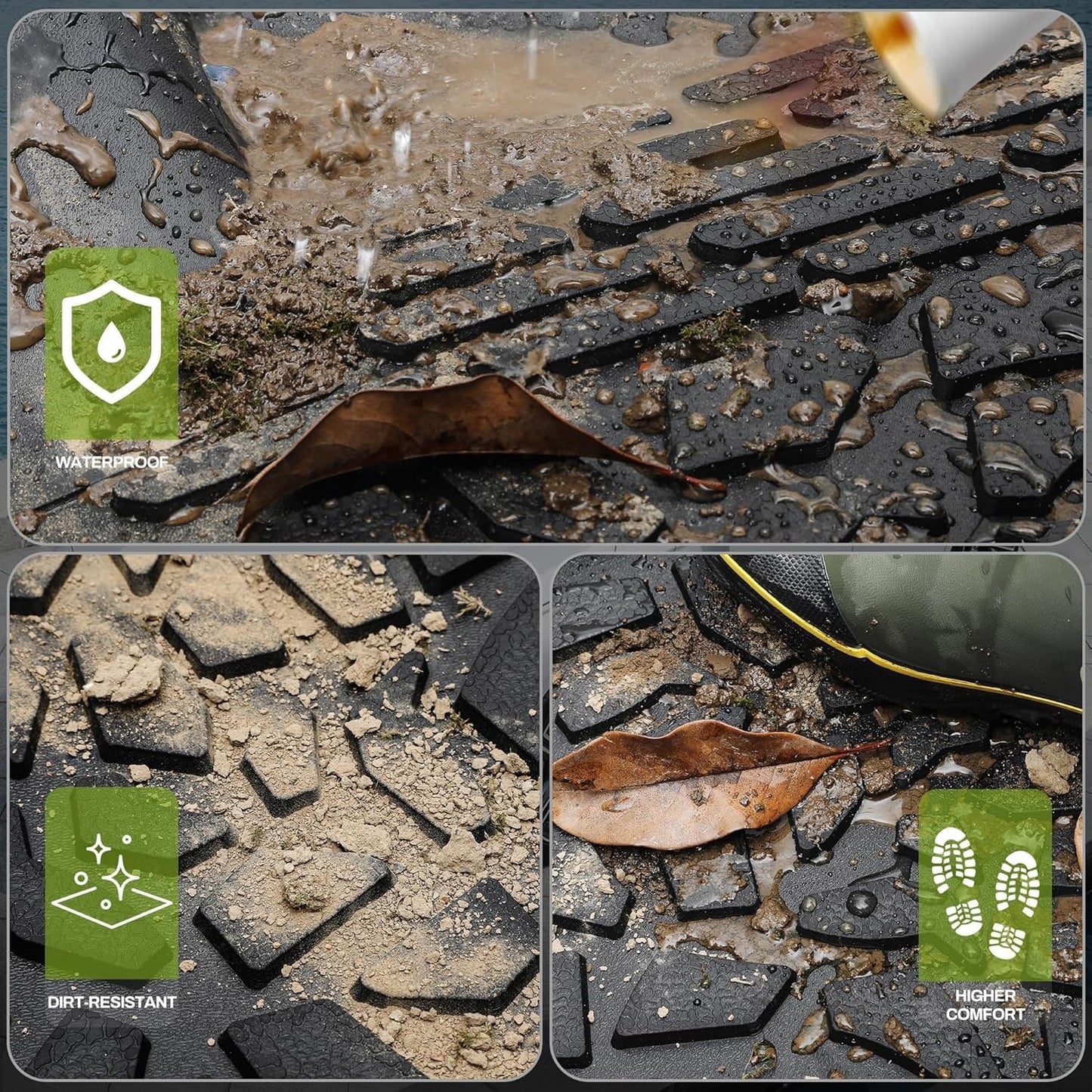 AUTOSAVER88 Floor Mats Fit for Toyota Tacoma Double Cab 2023-2018 (Automatic), Custom Fit for TPE All Weather Car Liners, Automotive 1st & 2nd Row Liners Car Mats Set Interior Accessories, Black