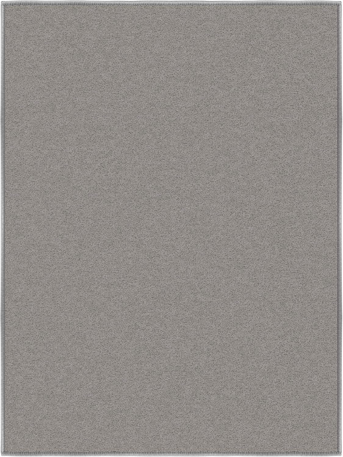 Ottomanson Rugs for Entryway 2'3" x 3' Non Slip Solid Small Area Rugs Durable Front Door Mat Rug Stain Resistant Entrance Rugs for Bathroom Kitchen Bedroom & Living Room, Gray