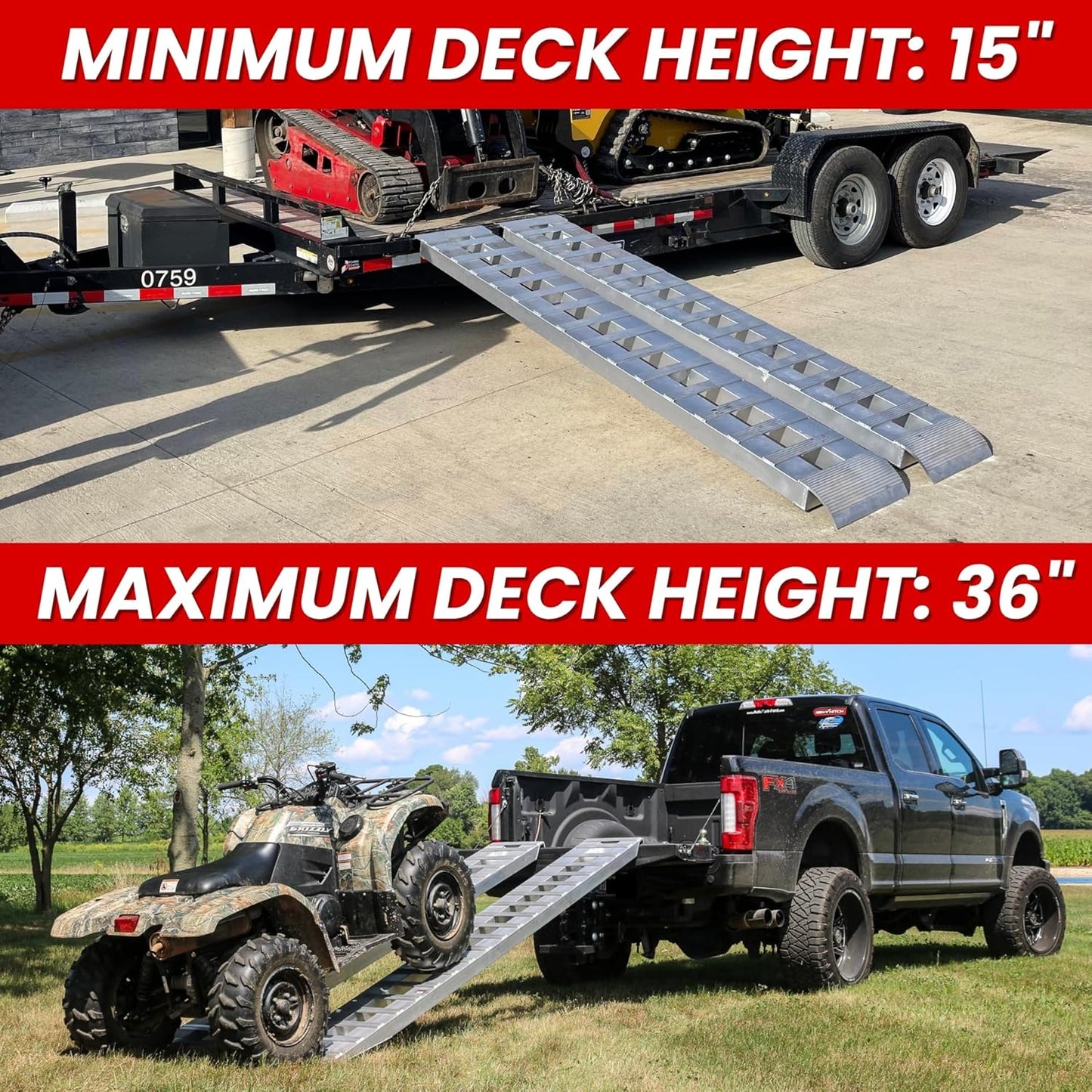 GEN-Y Hitch Heavy Duty Aluminum Ramps 8K Capacity (14' Pair)